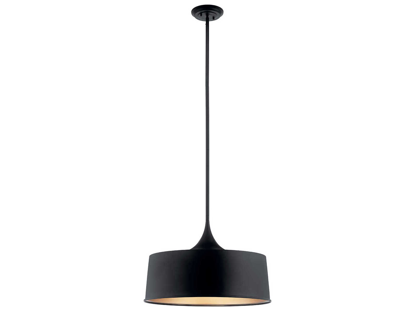 Kichler Elias 1-Light Black Round Pendant