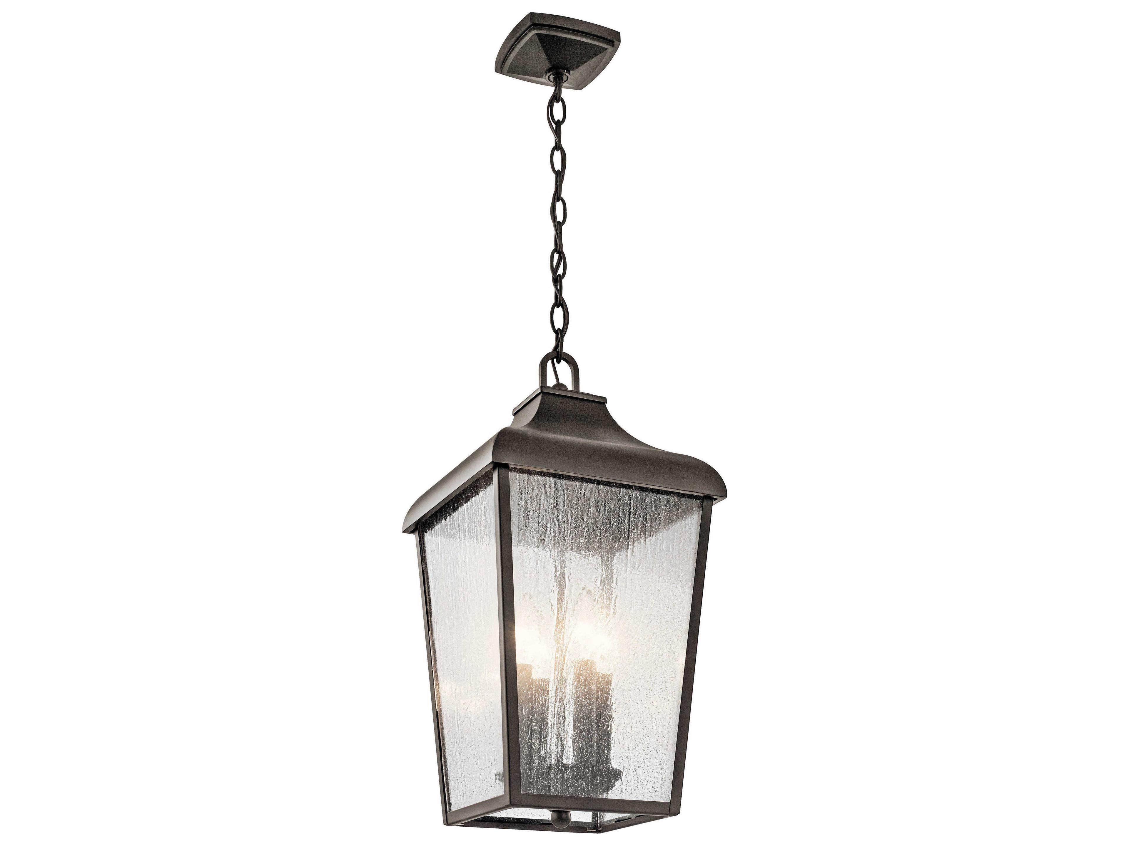 Kichler Forestdale 4 - Light Glass Outdoor Hanging Light