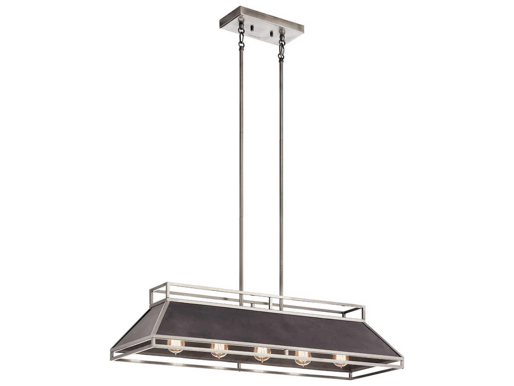 Kichler Grendel 5-Light Classic Pewter Empire Geometric Island Pendant