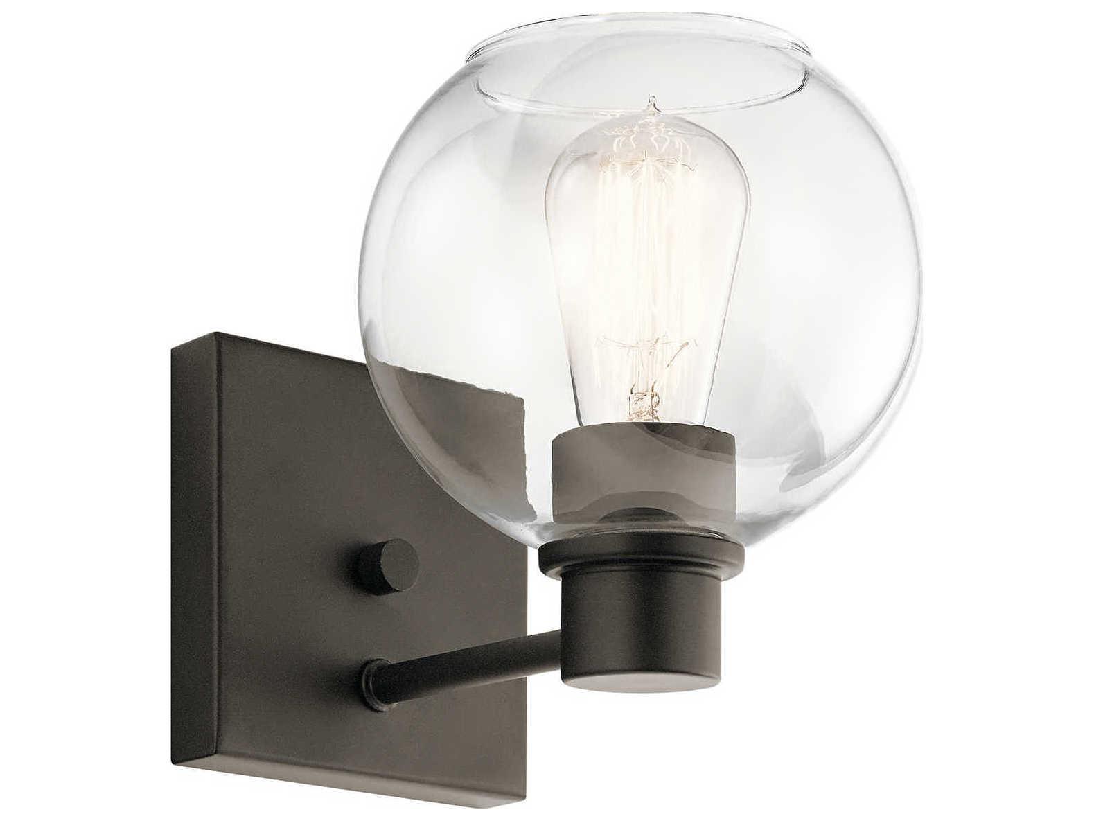 Kichler Harmony 1-Light Olde Bronze Glass Wall Sconce