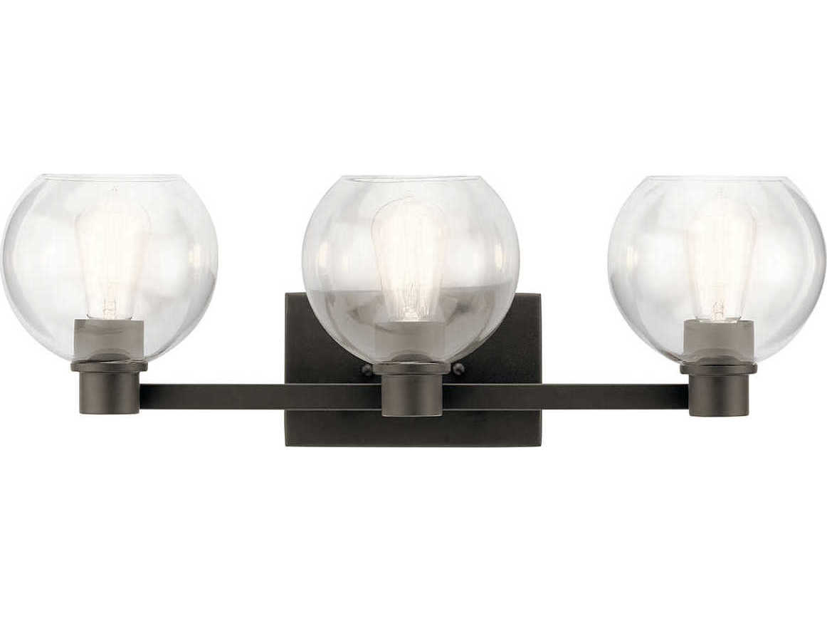 Kichler Harmony 3-Light Olde Bronze Glass Vanity Light