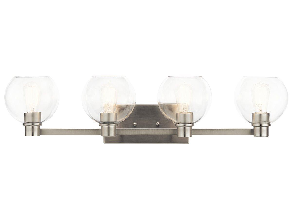 Kichler Harmony 4-Light Brushed Nickel Glass Vanity Light