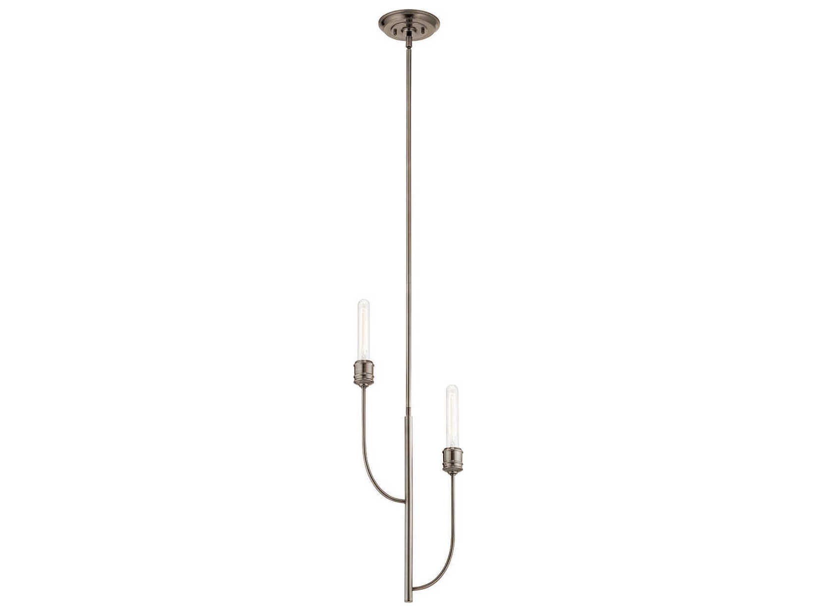 Kichler Hatton 2-Light Classic Pewter Mini Pendant