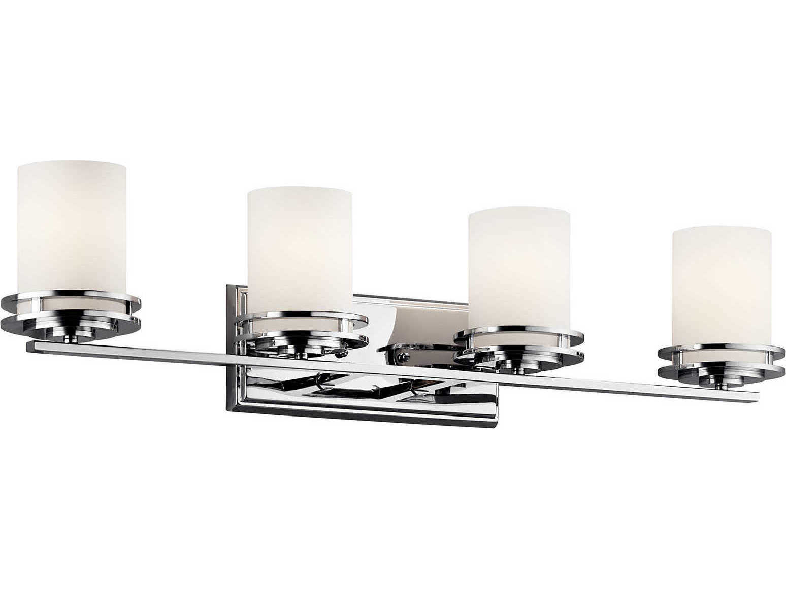 Kichler Hendrik 4-Light Chrome Glass Vanity Light