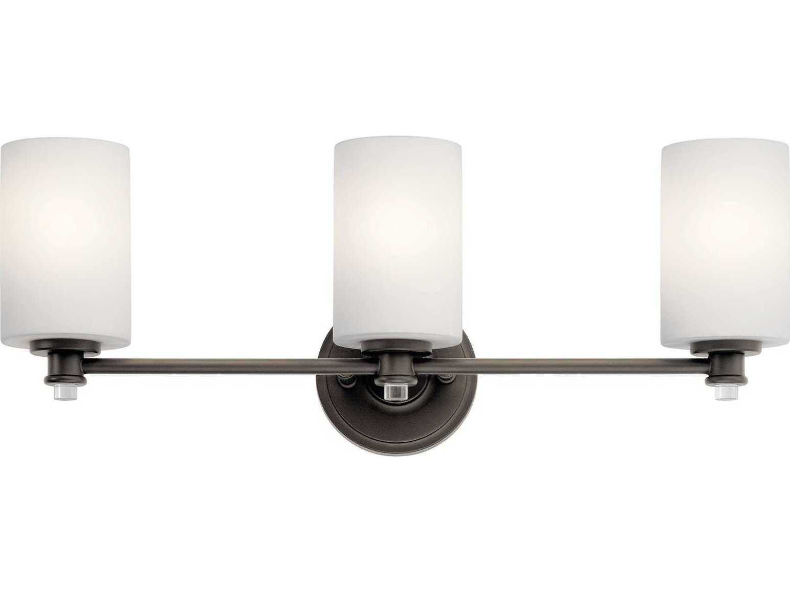 Kichler Joelson 3-Light Olde Bronze Glass Vanity Light