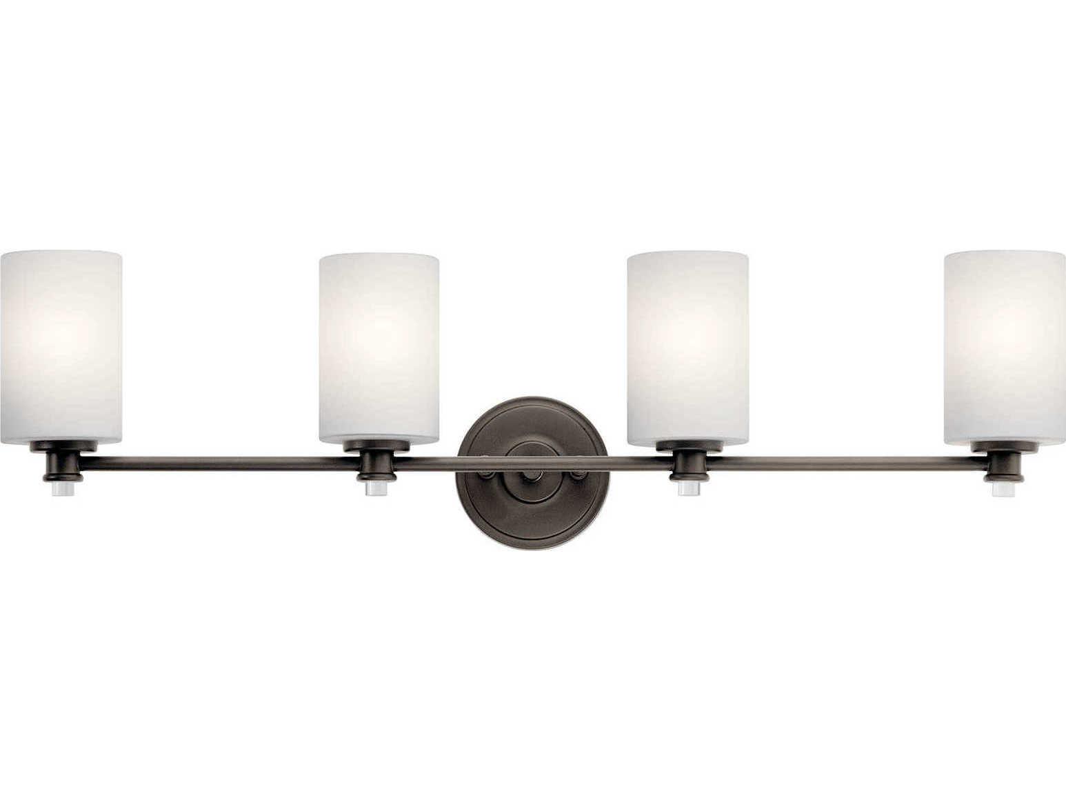 Kichler Joelson 4-Light Olde Bronze Glass Vanity Light
