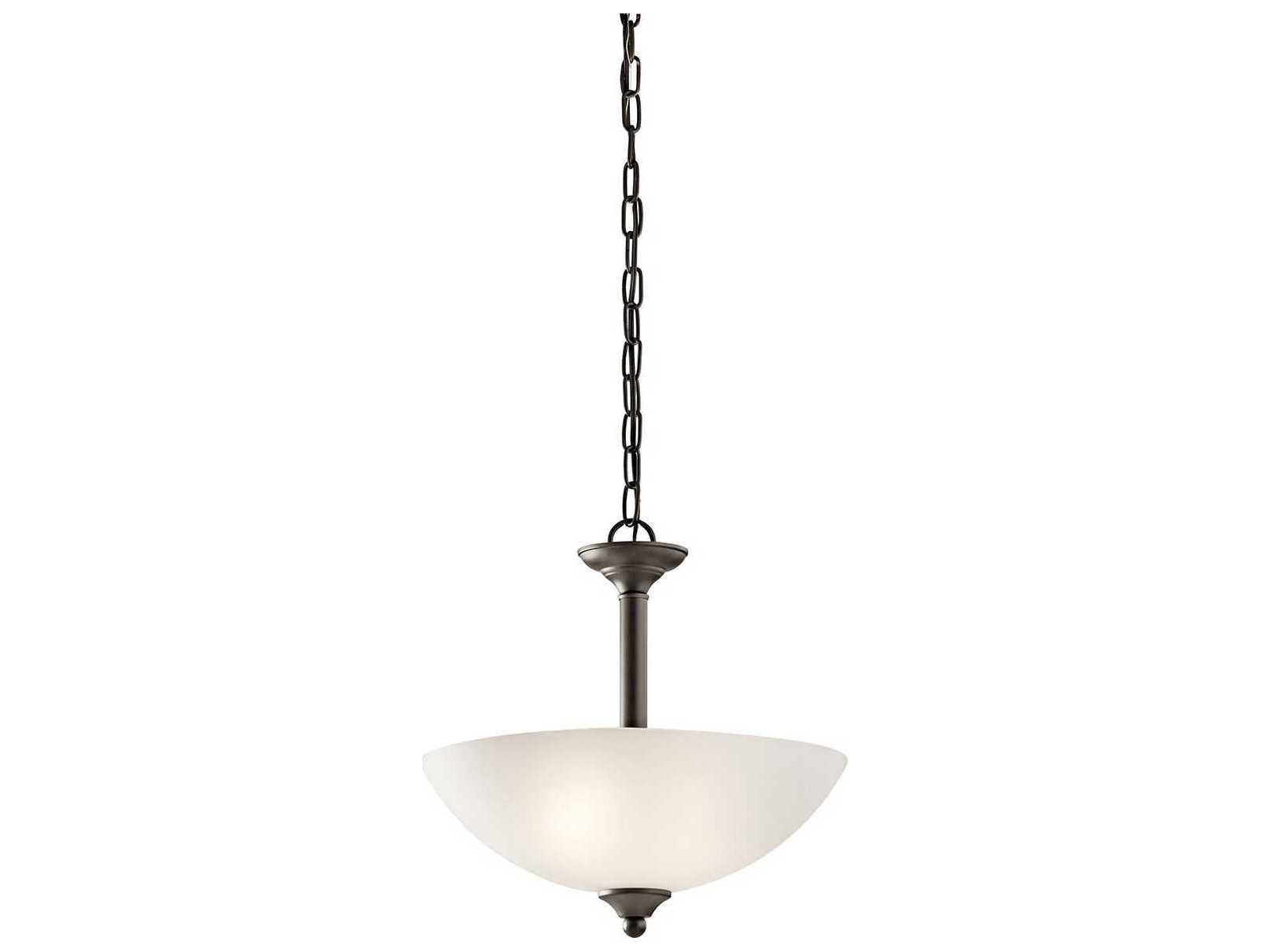 Kichler Jolie 2-Light Olde Bronze Glass Bowl Pendant