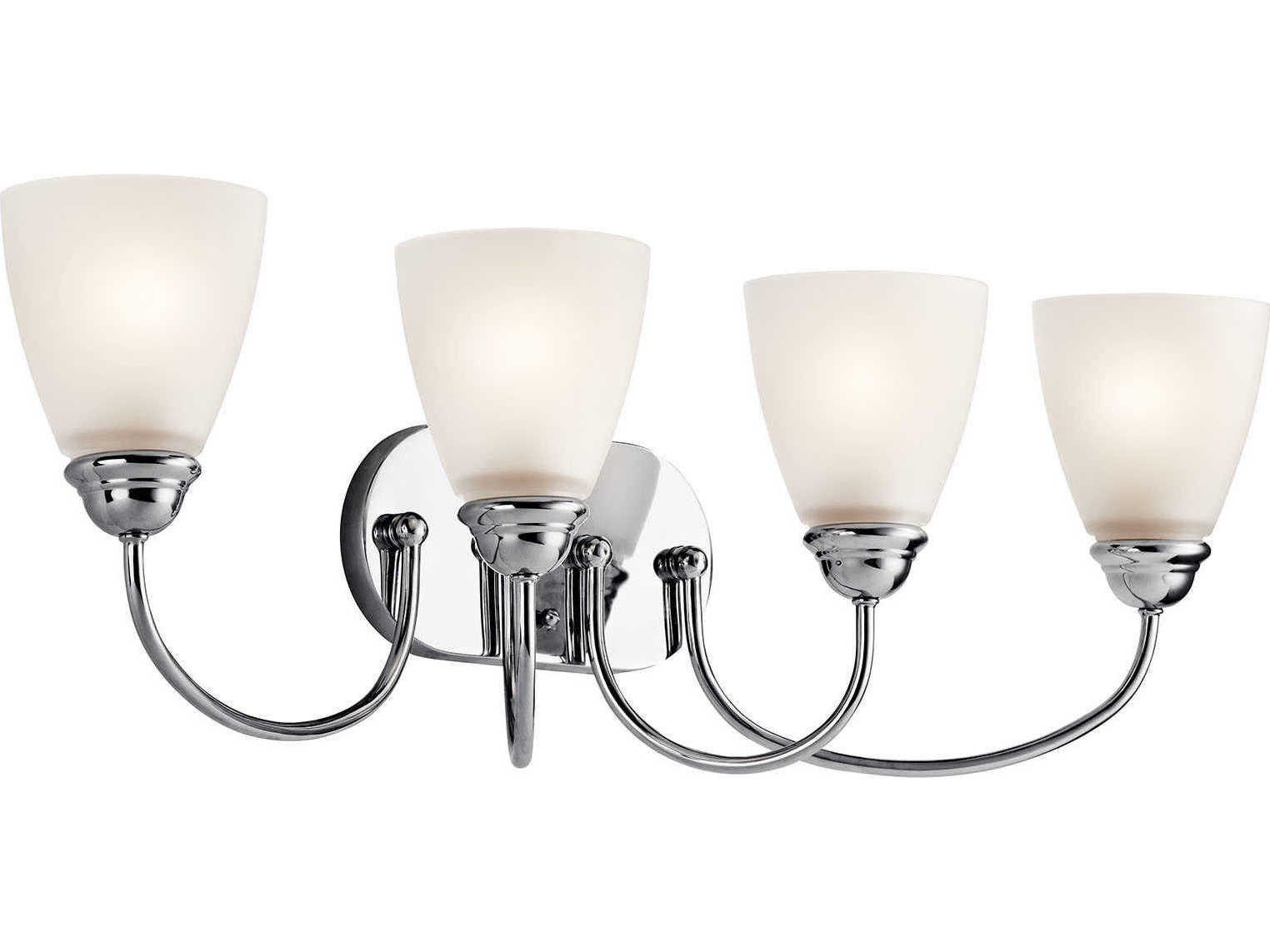 Kichler Jolie 4-Light Chrome Glass Vanity Light