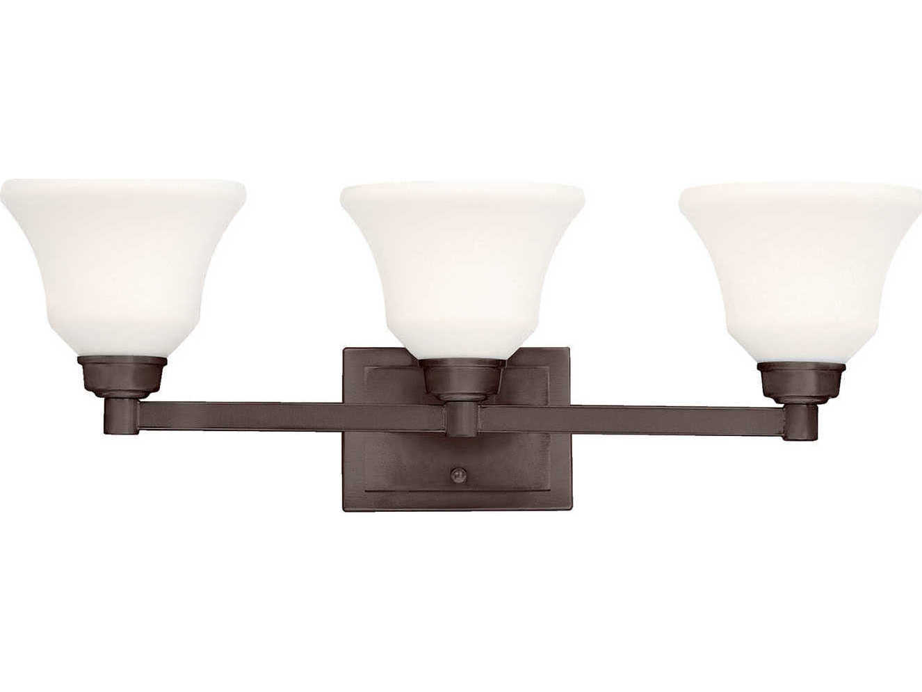 Kichler Langford 3-Light Olde Bronze Glass Vanity Light