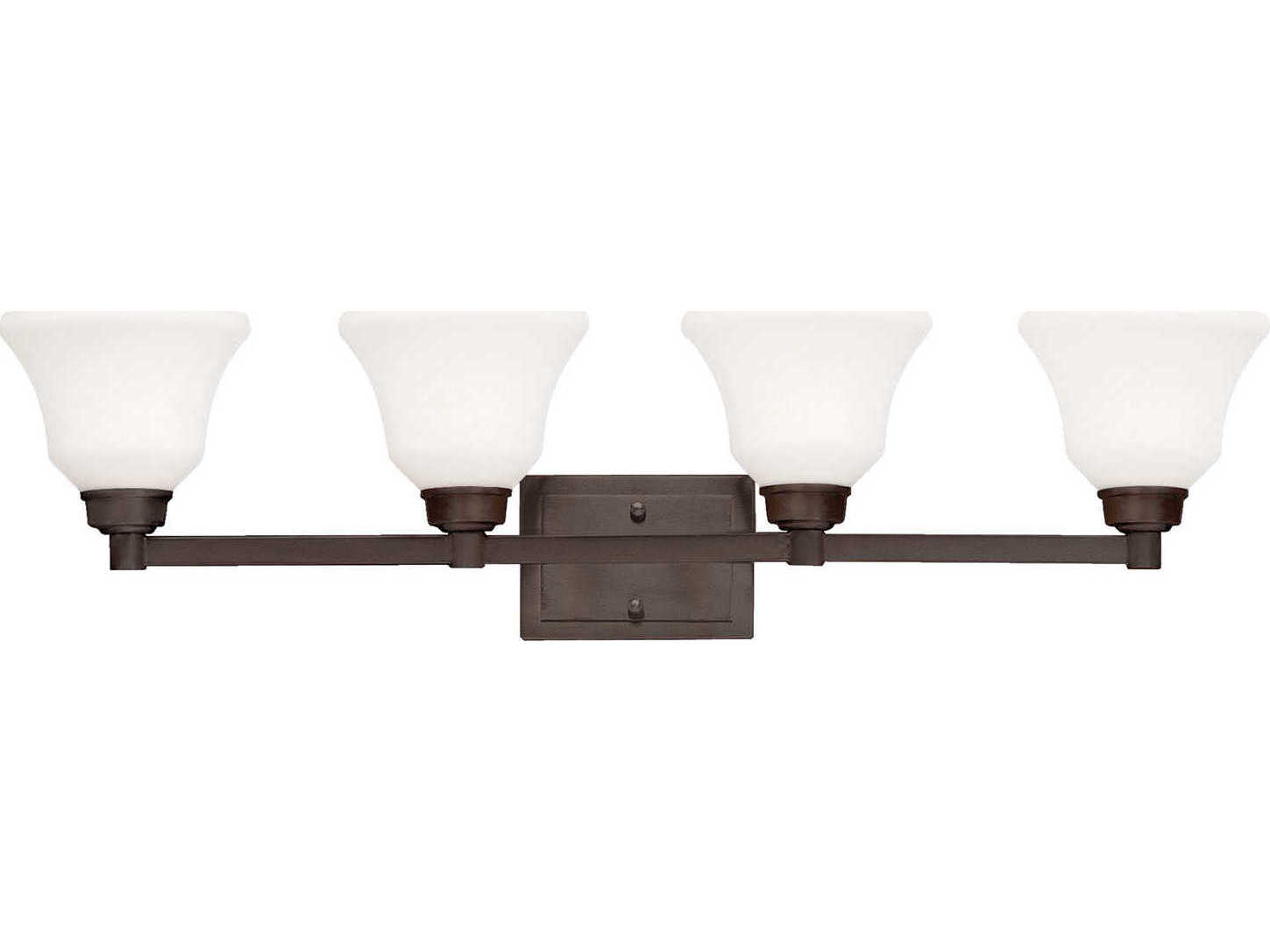 Kichler Langford 4-Light Olde Bronze Glass Vanity Light