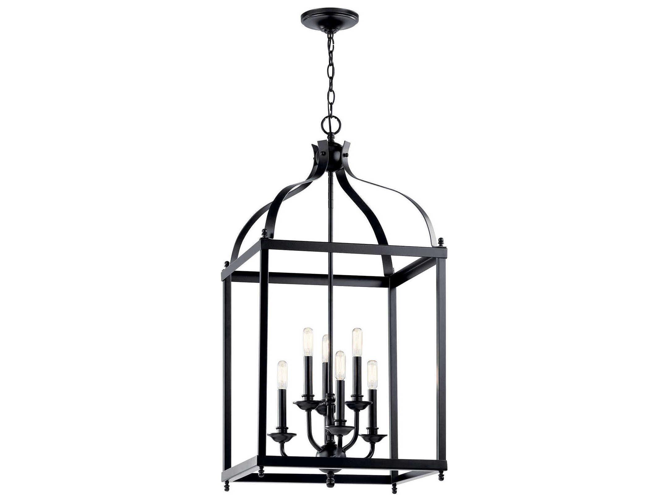 Kichler Larkin 6-Light Black Candelabra Chandelier