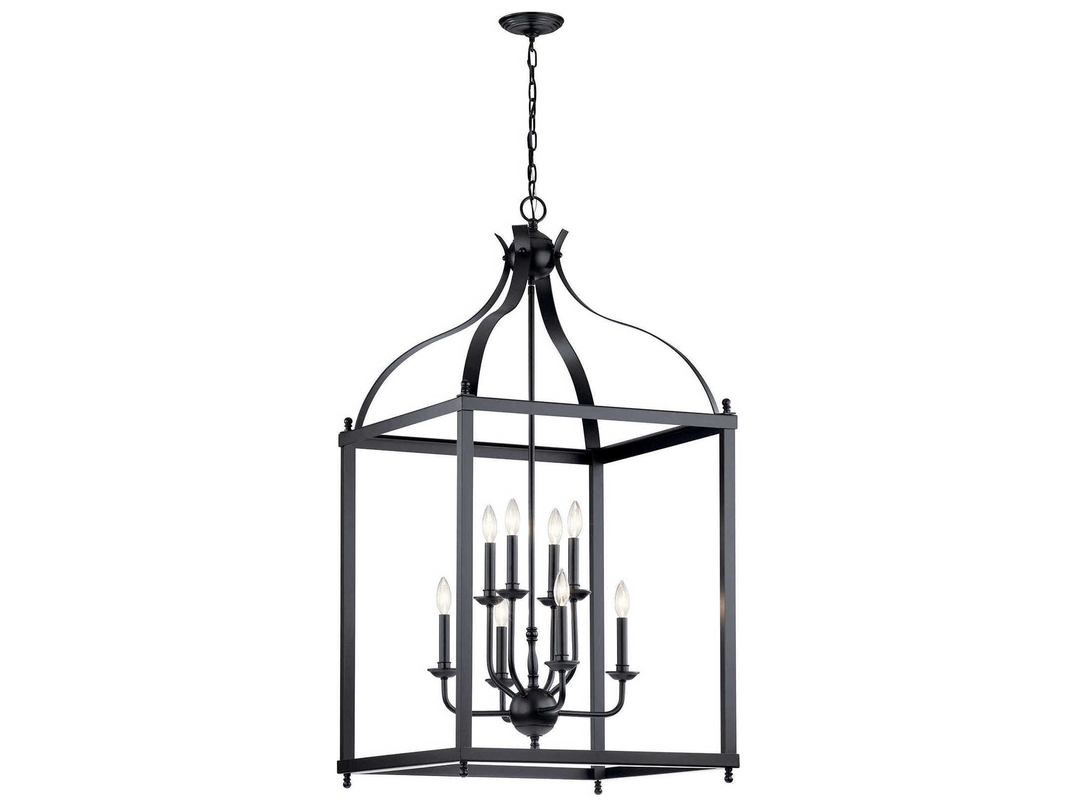 Kichler Larkin 8-Light Black Candelabra Chandelier