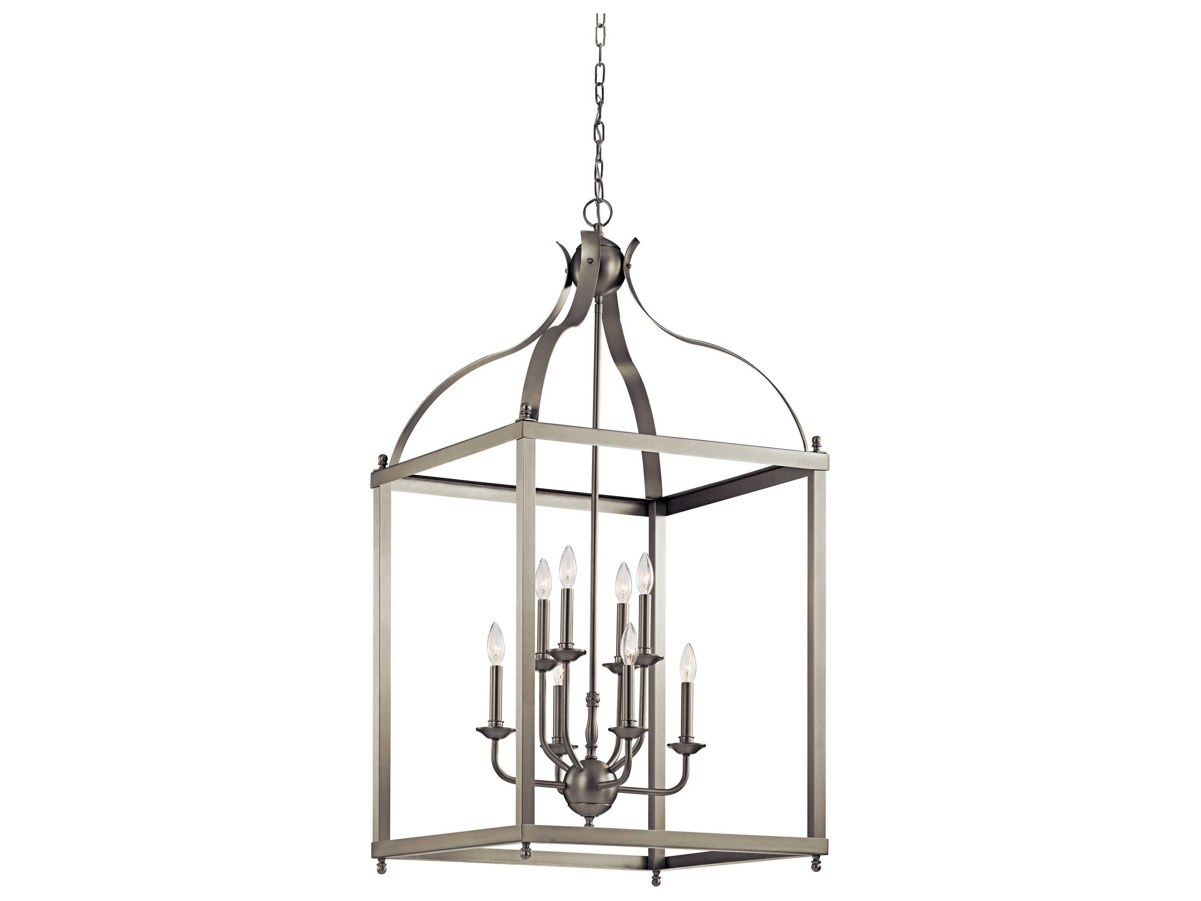 Kichler Larkin 8-Light Brushed Nickel Candelabra Chandelier