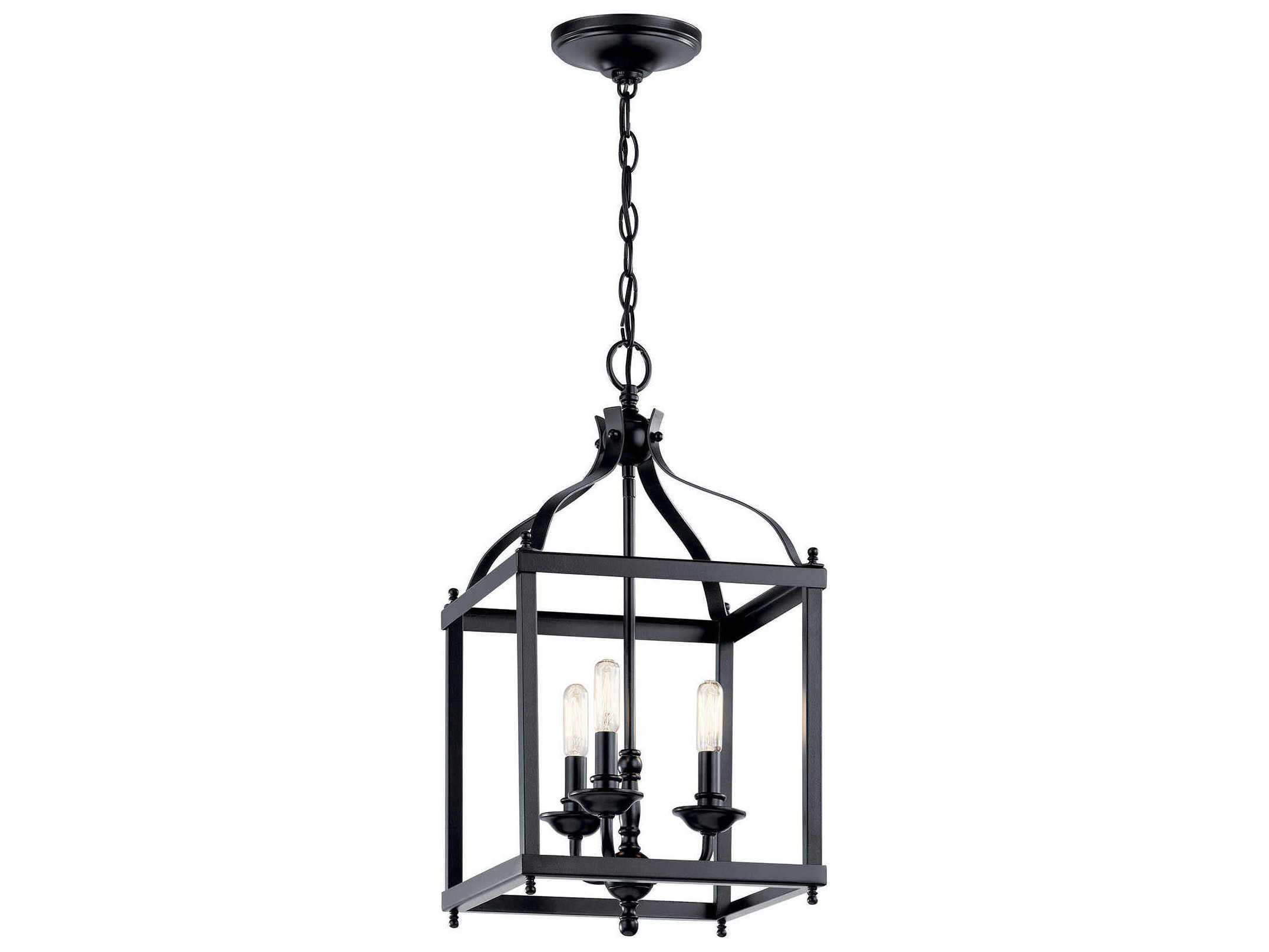 Kichler Larkin 3-Light Black Candelabra Chandelier