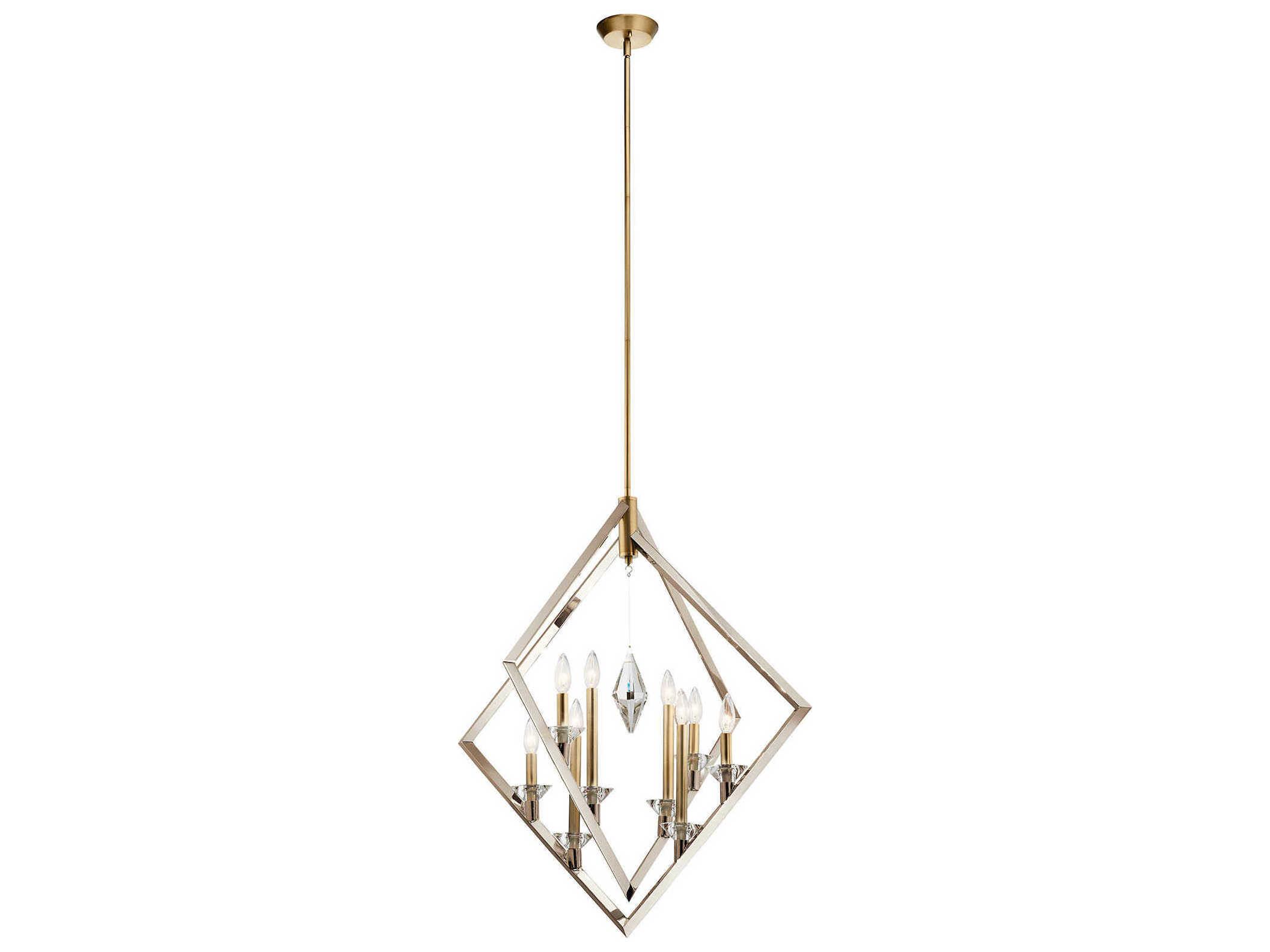 Kichler Layan 8-Light Polished Nickel Crystal Glass Geometric Pendant