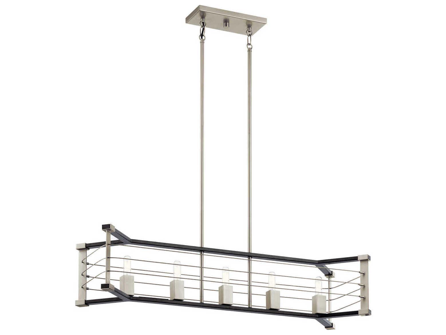 Kichler Lente 5-Light Midnight Oak Brown Island Pendant