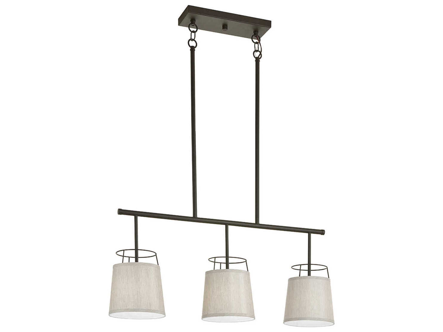 Kichler Marika 3-Light Olde Bronze Empire Linear Island Pendant