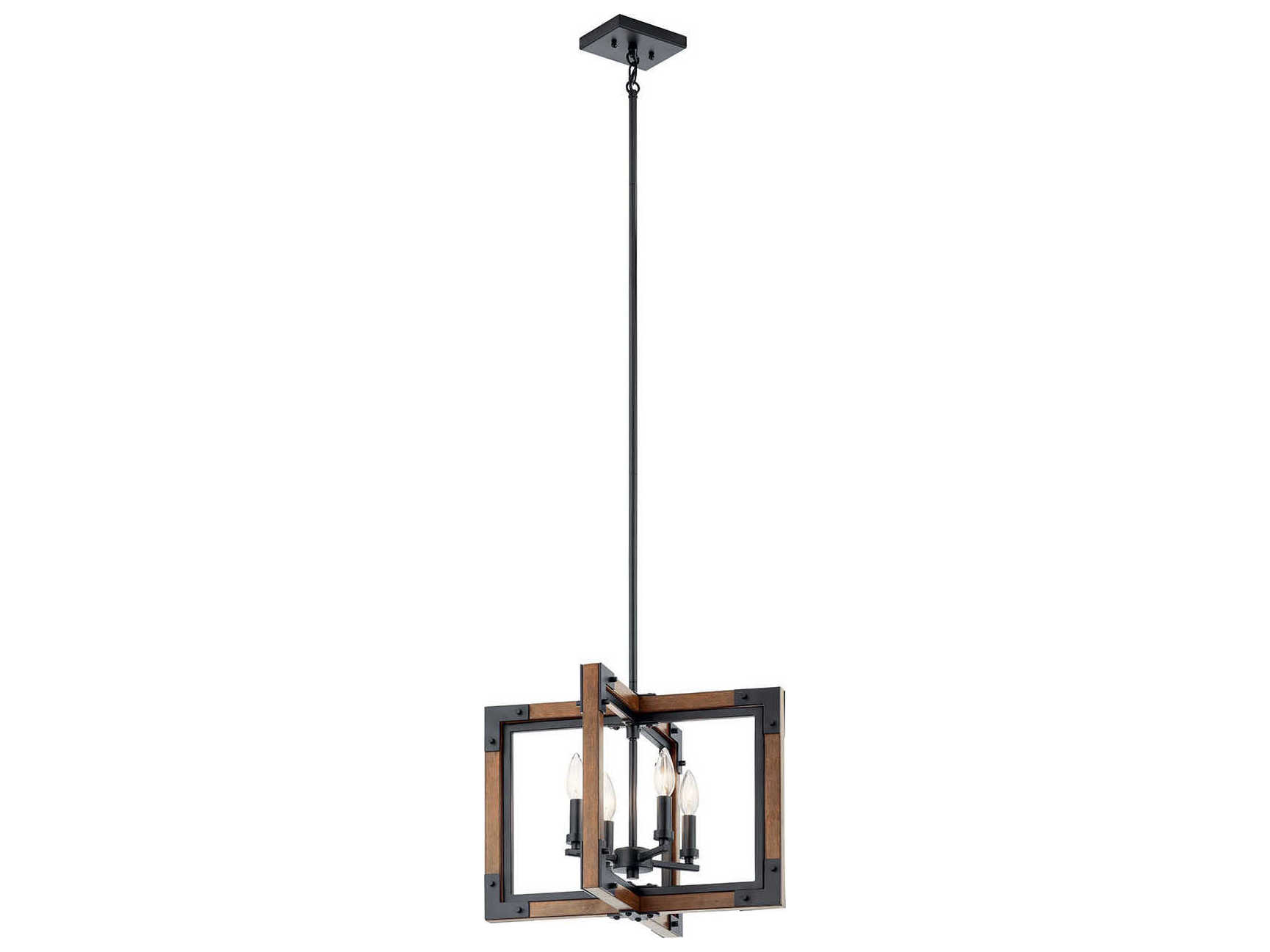 Kichler Marimount 4-Light Auburn Stained Black Glass Pendant
