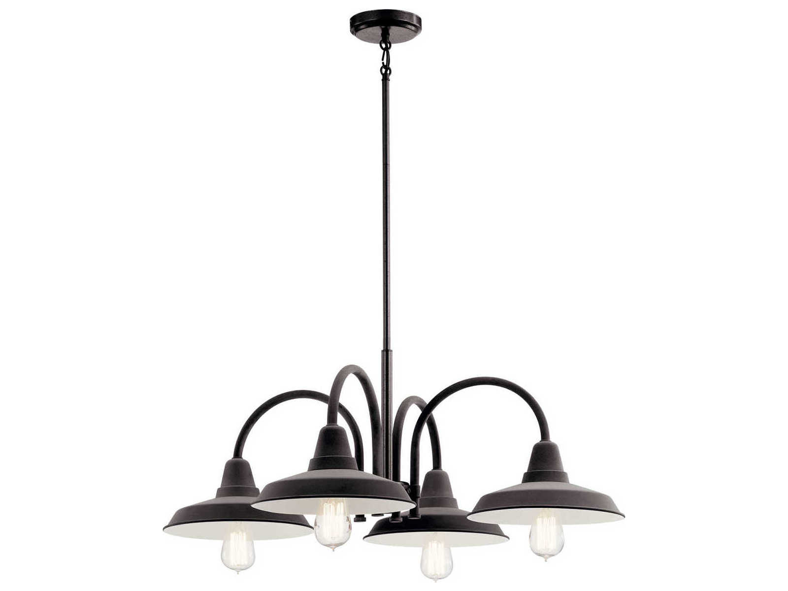 Kichler Marrus 4-Light Weathered Zinc Black Chandelier