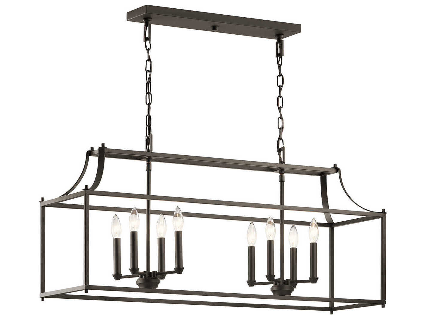 Kichler Morrigan 8-Light Olde Bronze Linear Island Pendant