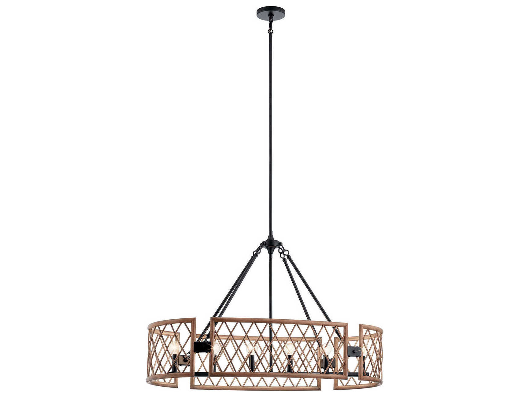 Kichler Oana 6-Light Palm Brown Island Pendant