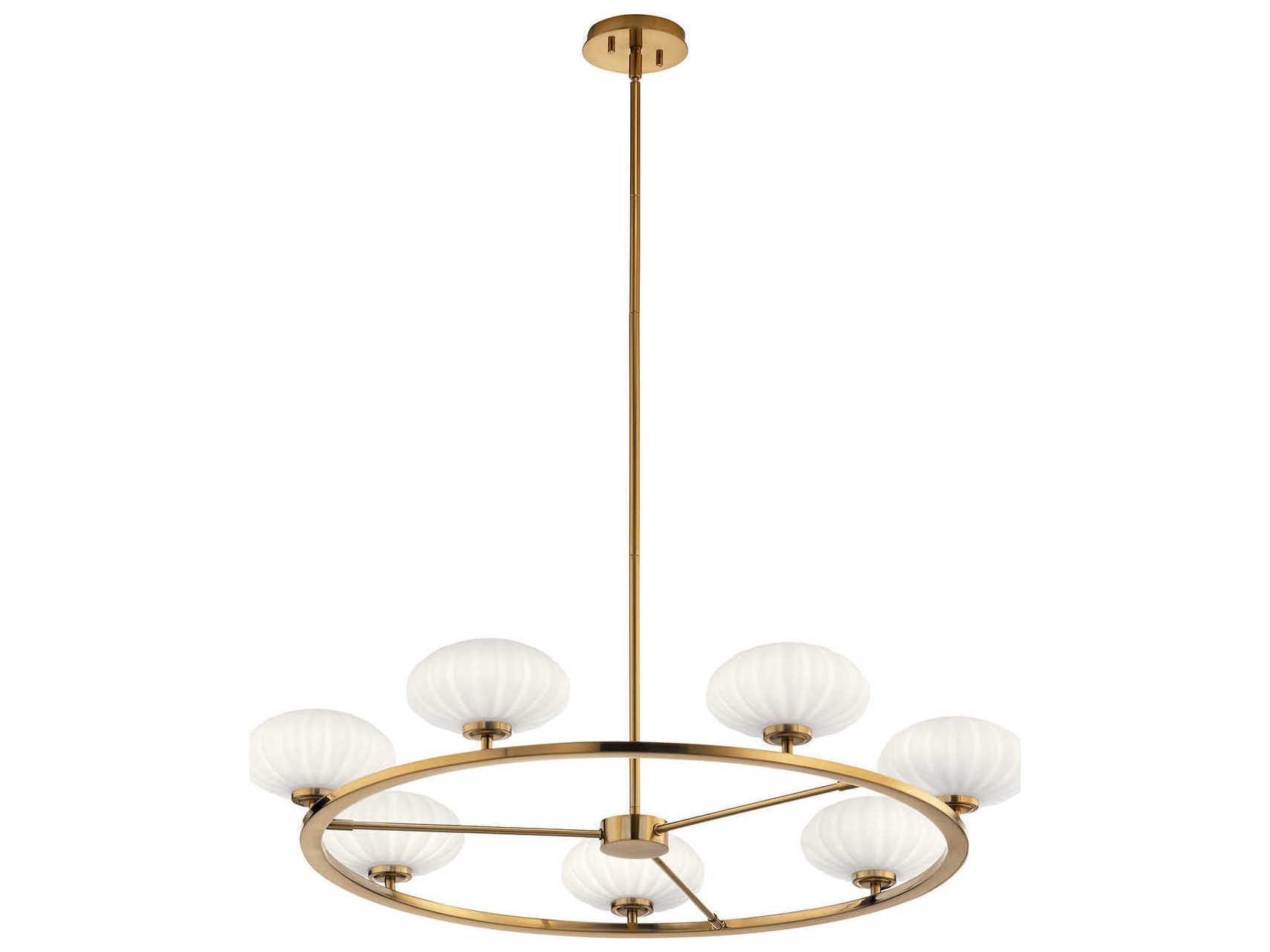 Kichler Pim 7-Light Fox Gold Glass Linear Round Chandelier