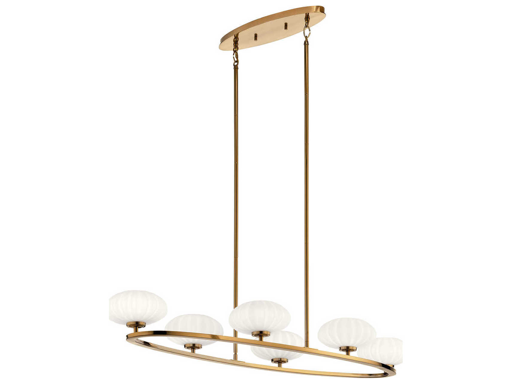 Kichler Pim 6-Light Fox Gold Glass Linear Round Island Pendant