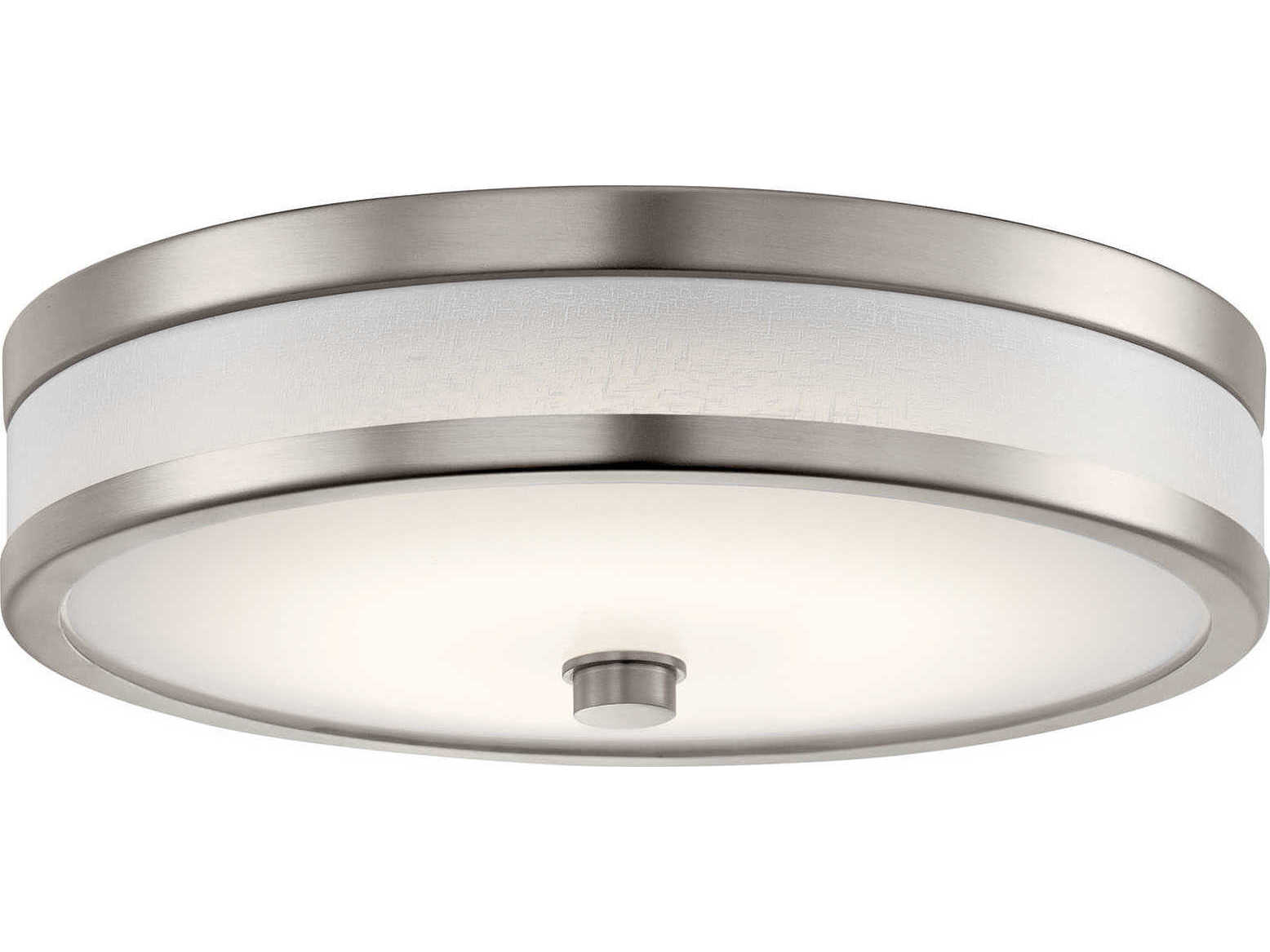 Kichler Pira Champagne Nickel LED Drum Round Flush Mount
