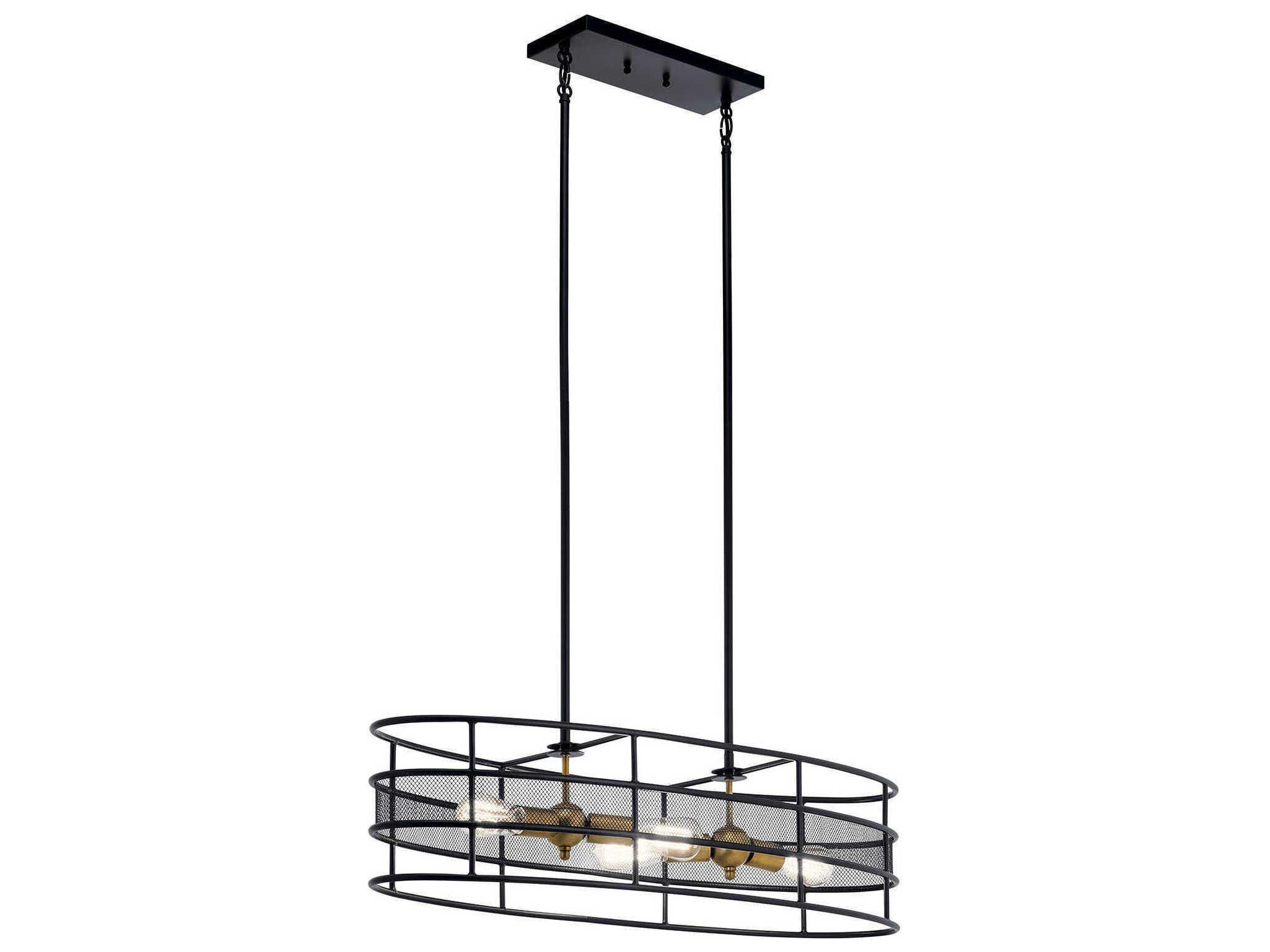 Kichler Piston 4-Light Black Island Pendant