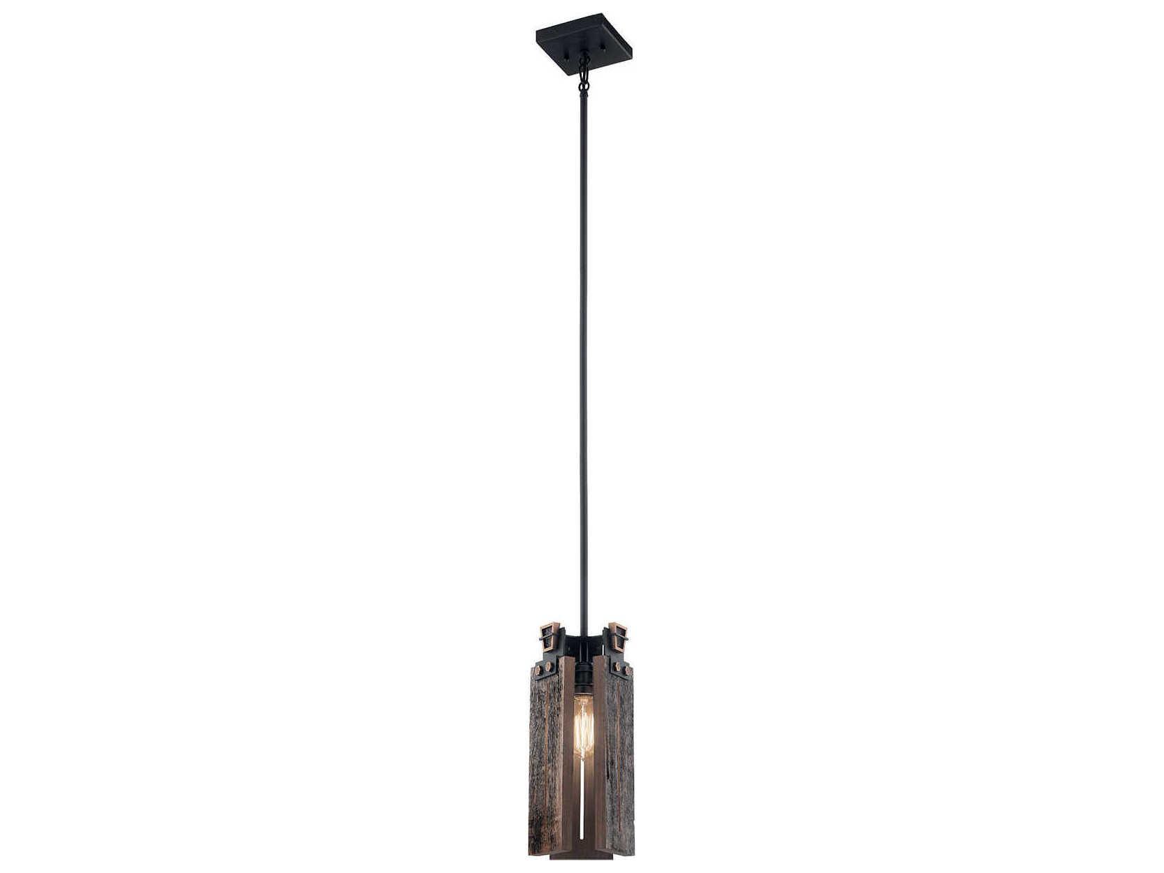 Kichler Ridgewood 1-Light Textured Black Mini Pendant