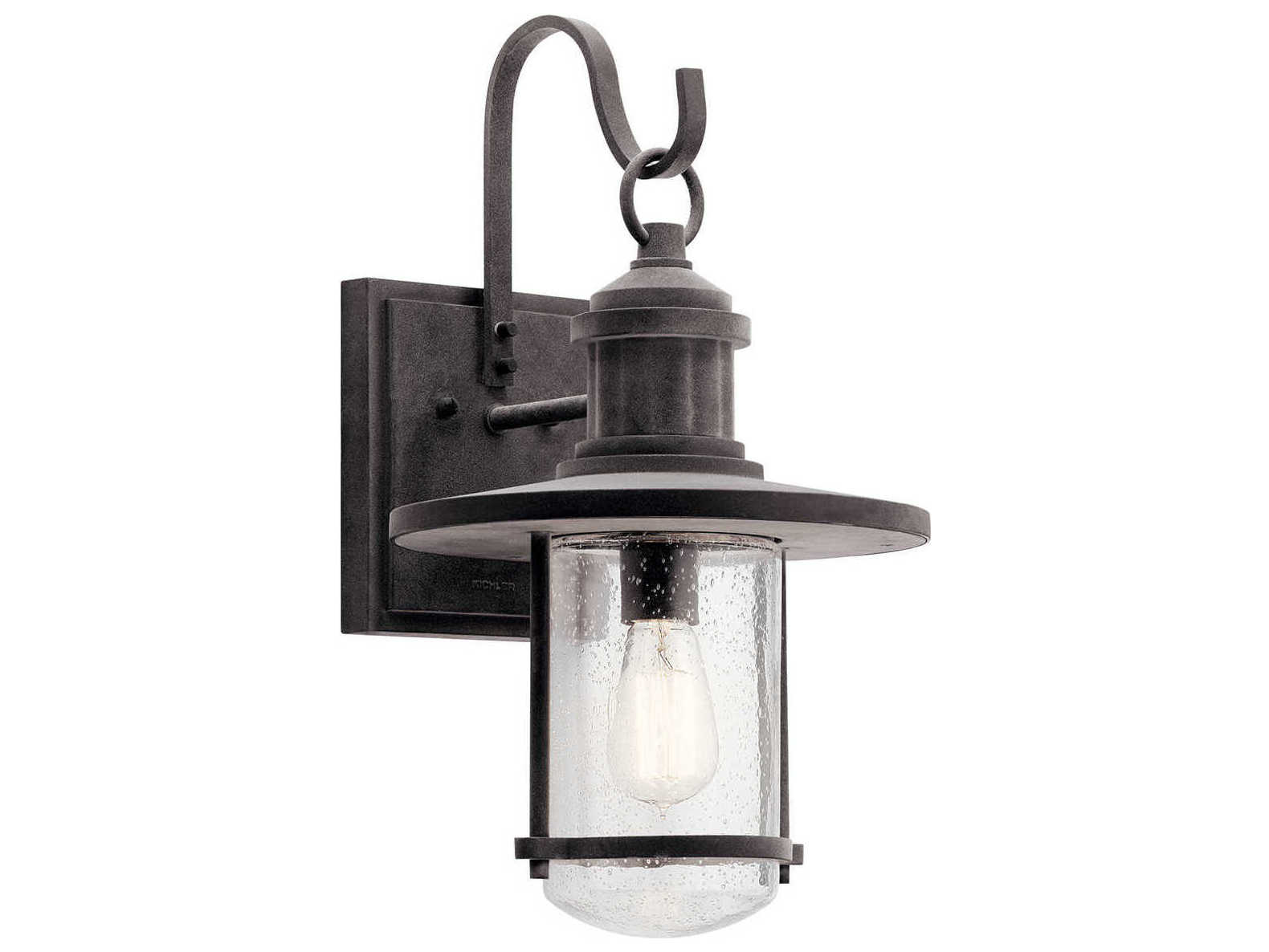 Kichler Riverwood 1 - Light Glass Outdoor Wall Light