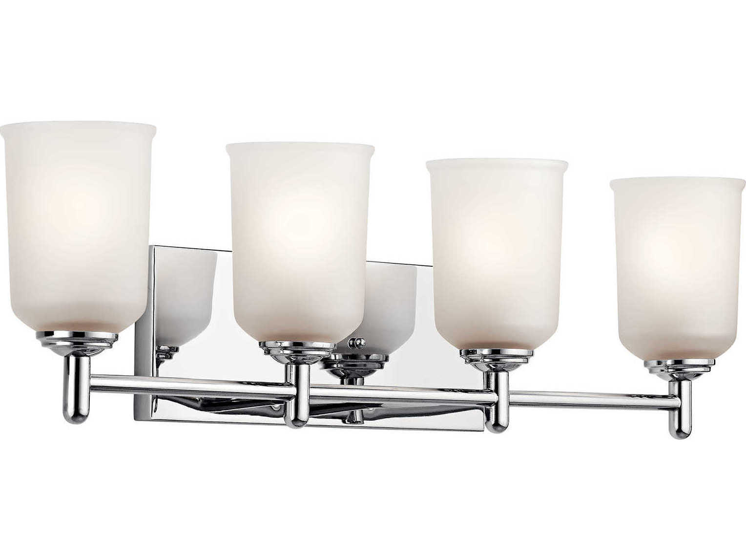 Kichler Shailene 4-Light Chrome Glass Vanity Light