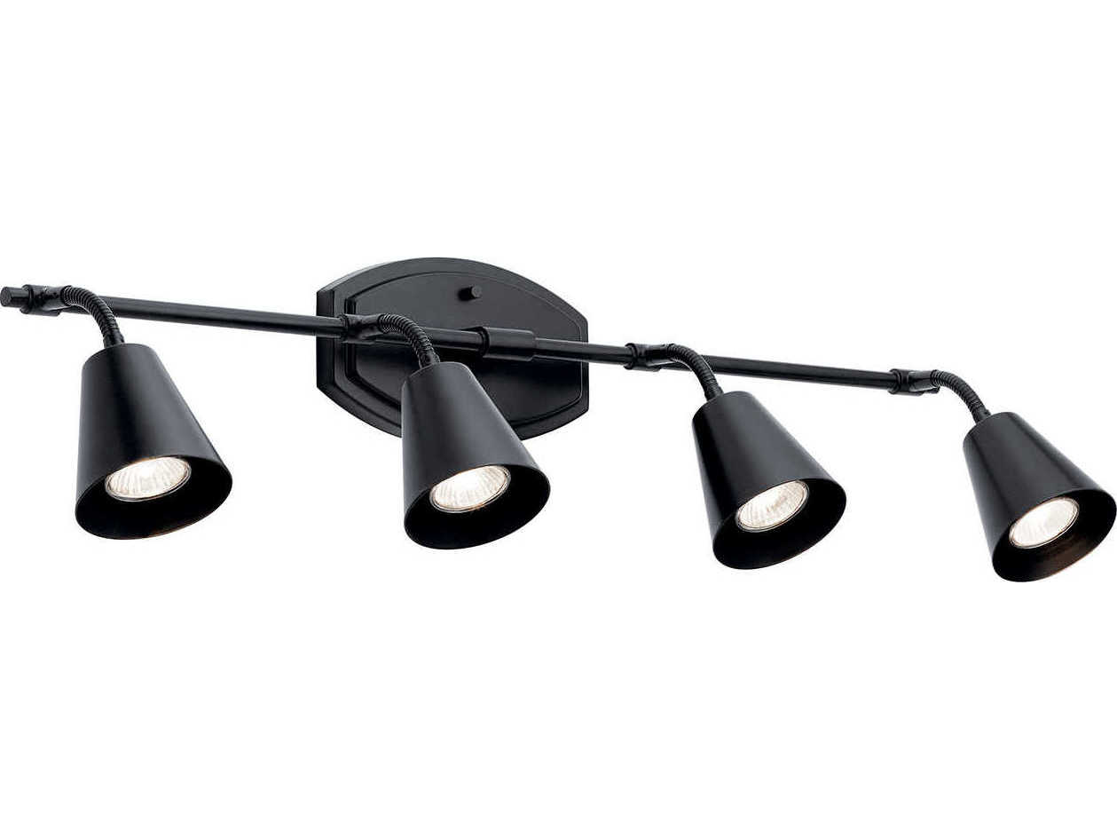 Kichler Sylvia 4-Light Black Linear Track & Rail Light
