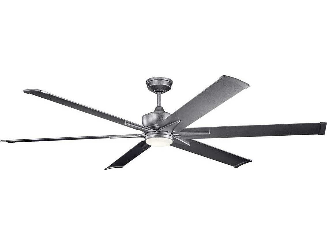 Kichler Szeplo Patio Weathered Steel 80" LED Outdoor Ceiling Fan