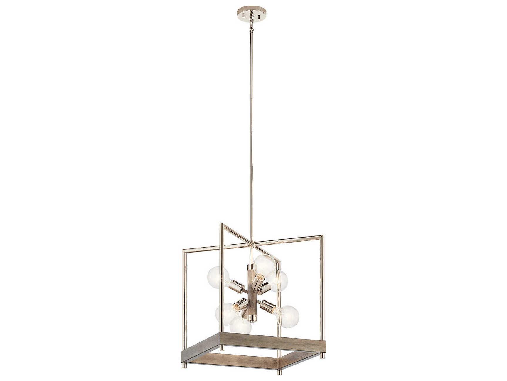 Kichler Tanis 6-Light Distressed Antique Gray Geometric Pendant