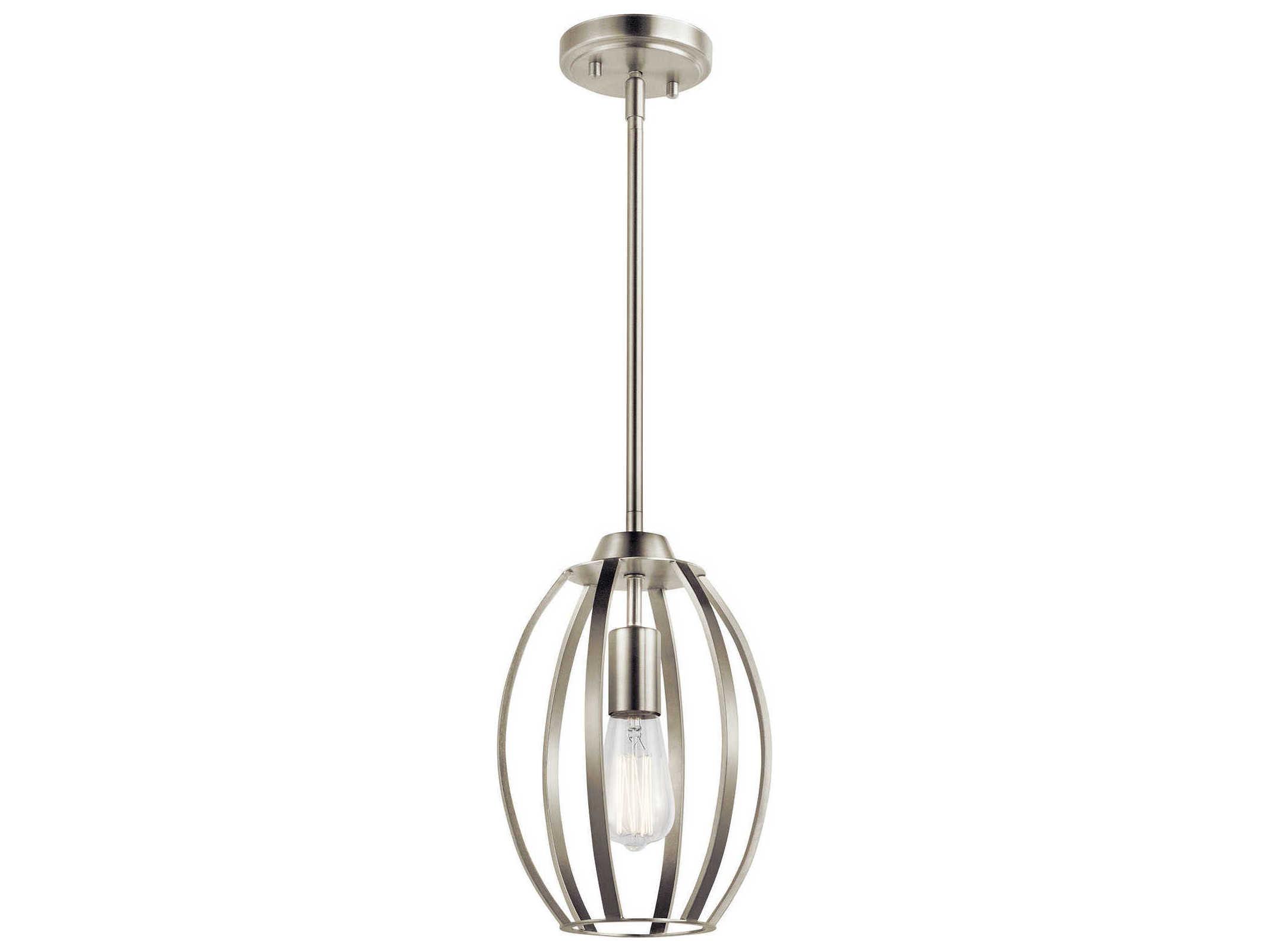 Kichler Tao 1-Light Brushed Nickel Mini Pendant