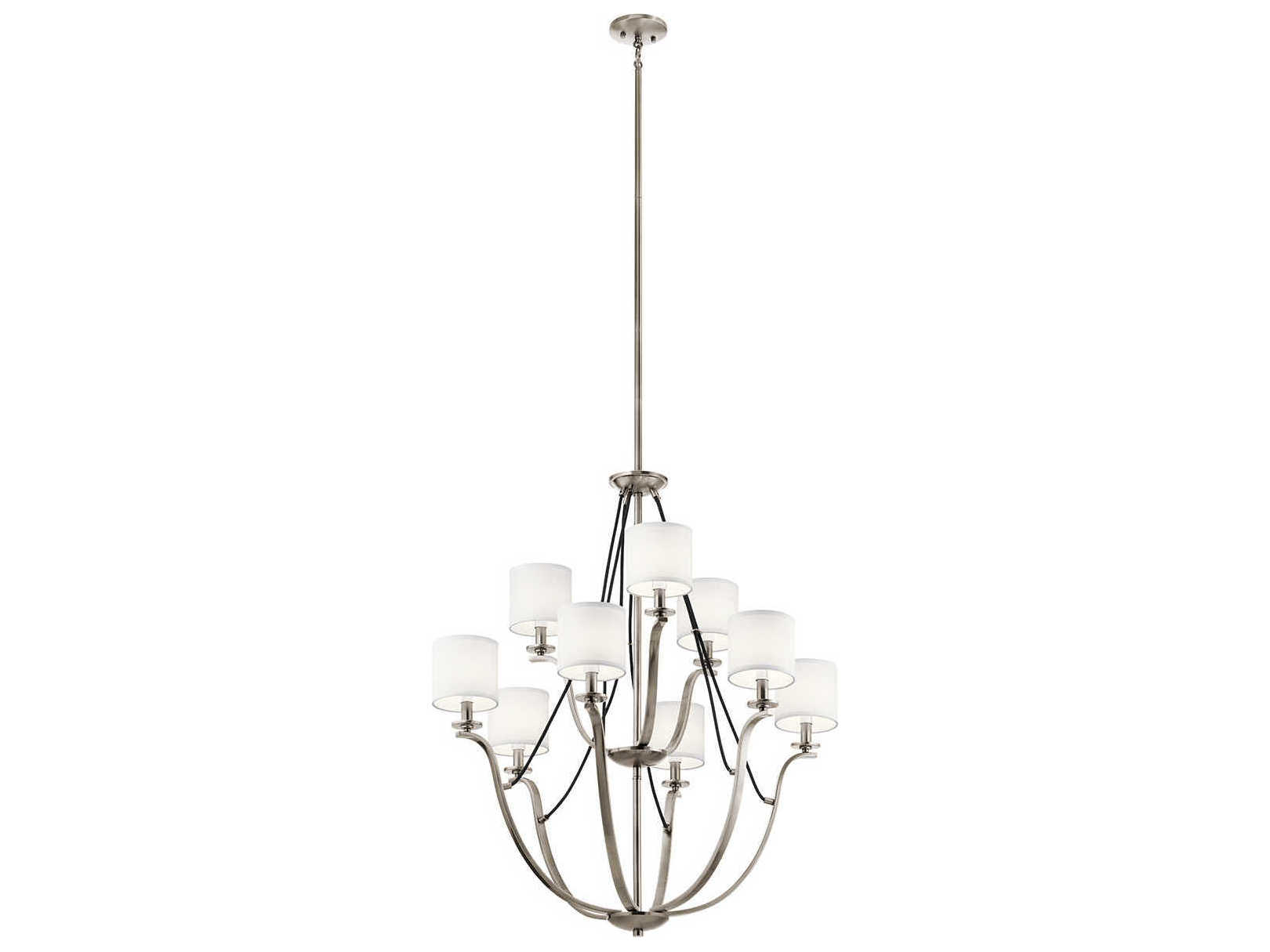 Kichler Thisbe 9-Light Classic Pewter Candelabra Cylinder Chandelier