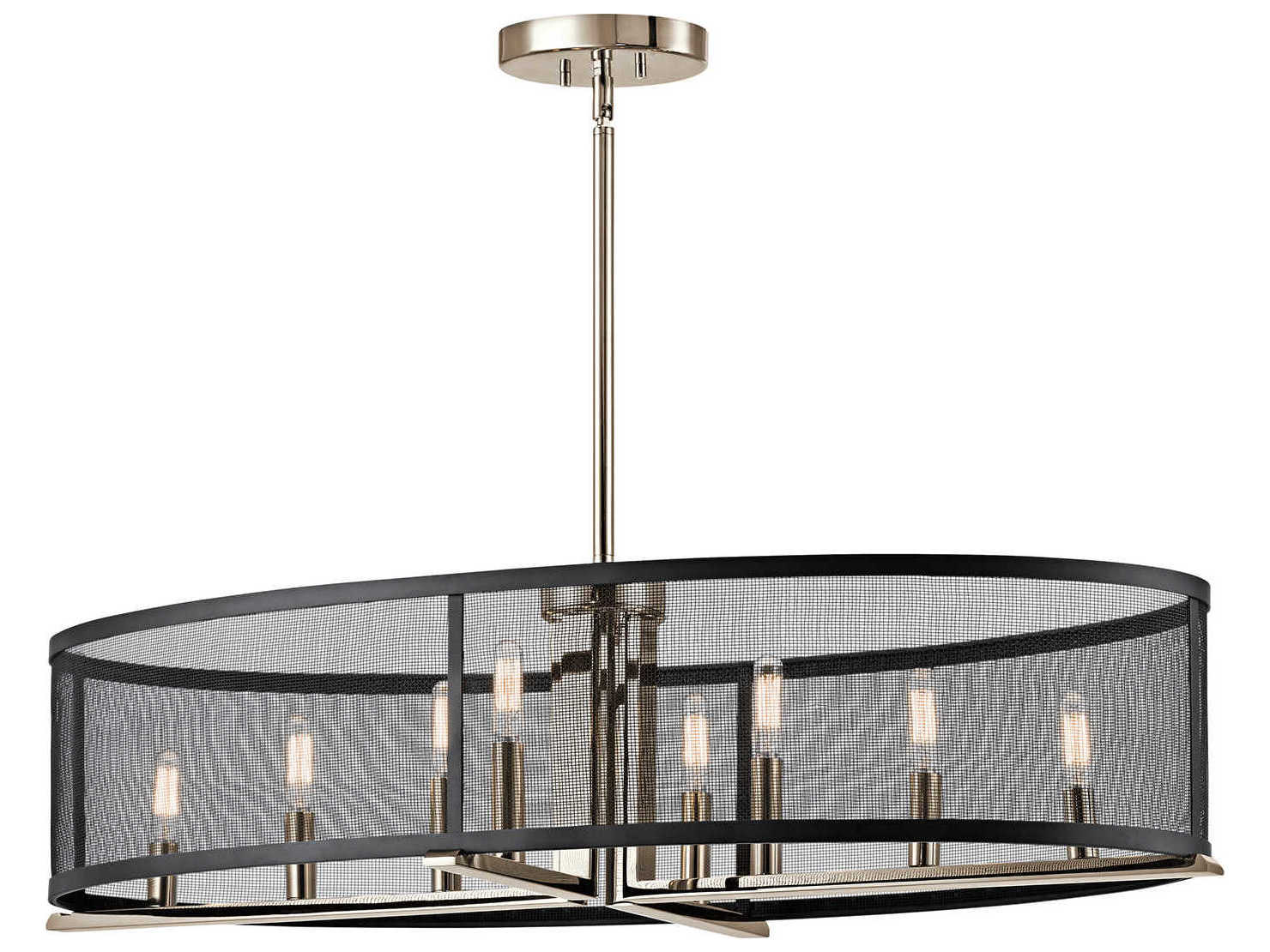 Kichler Titus 8-Light Polished Nickel Geometric Island Pendant