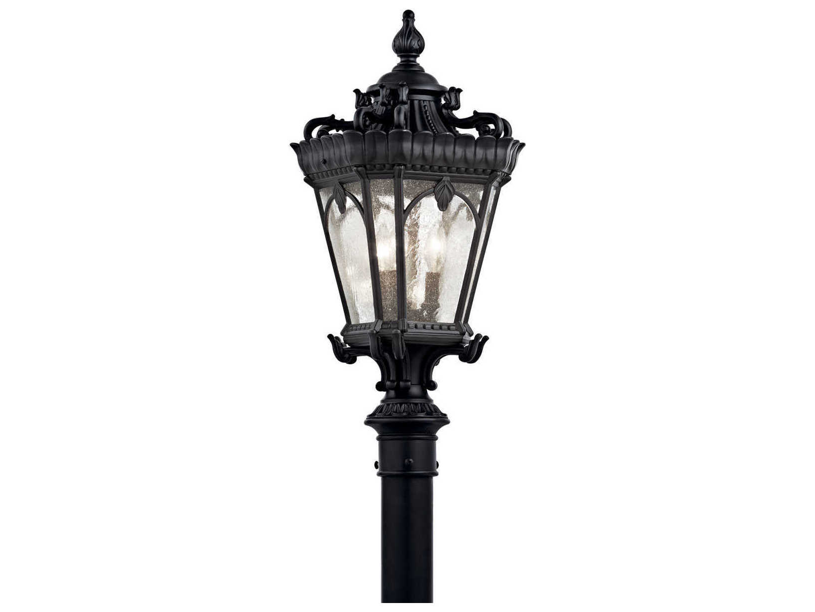 Kichler Tournai 3 - Light Glass Outdoor Post Light
