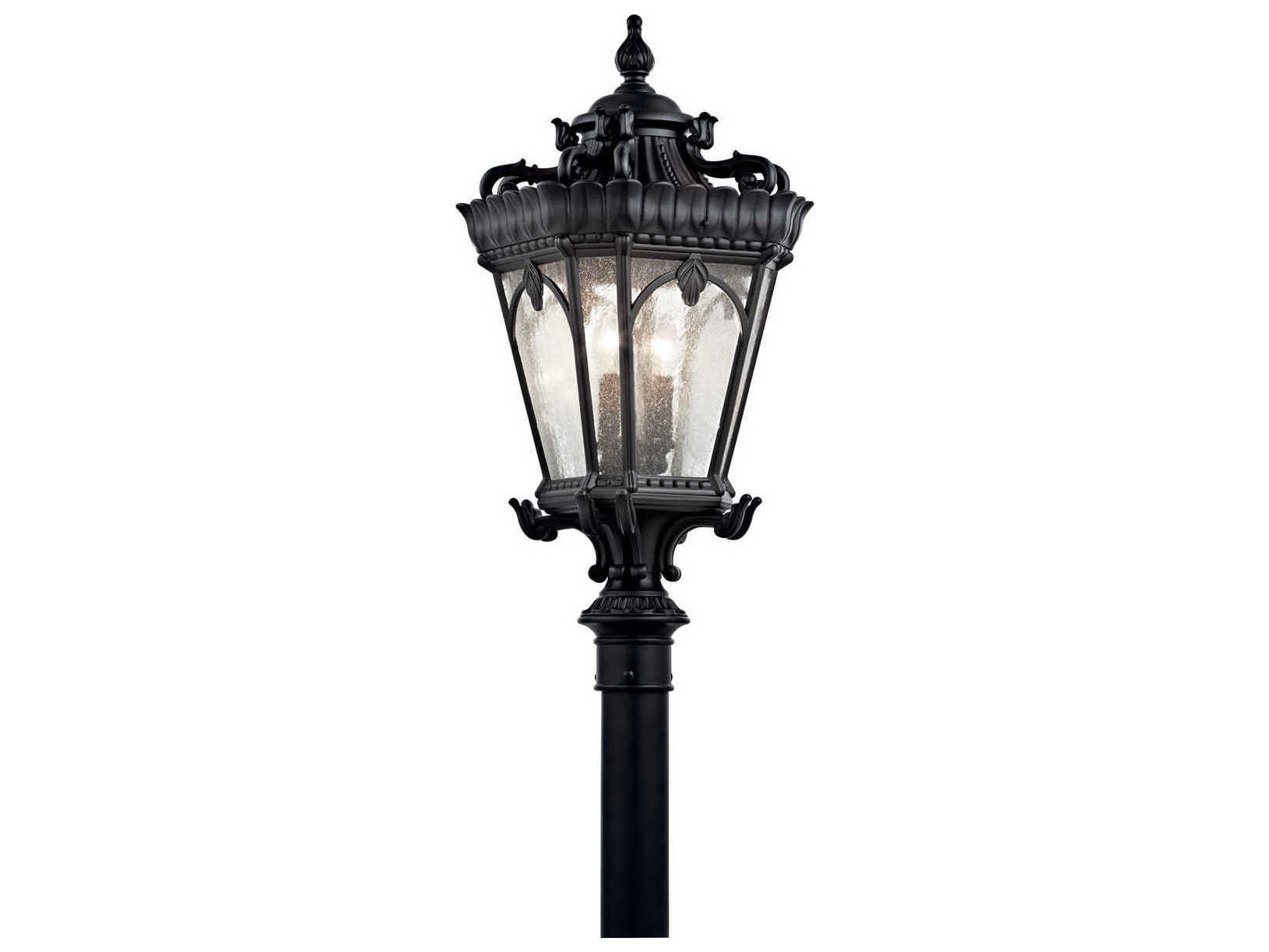 Kichler Tournai 4 - Light Glass Outdoor Post Light