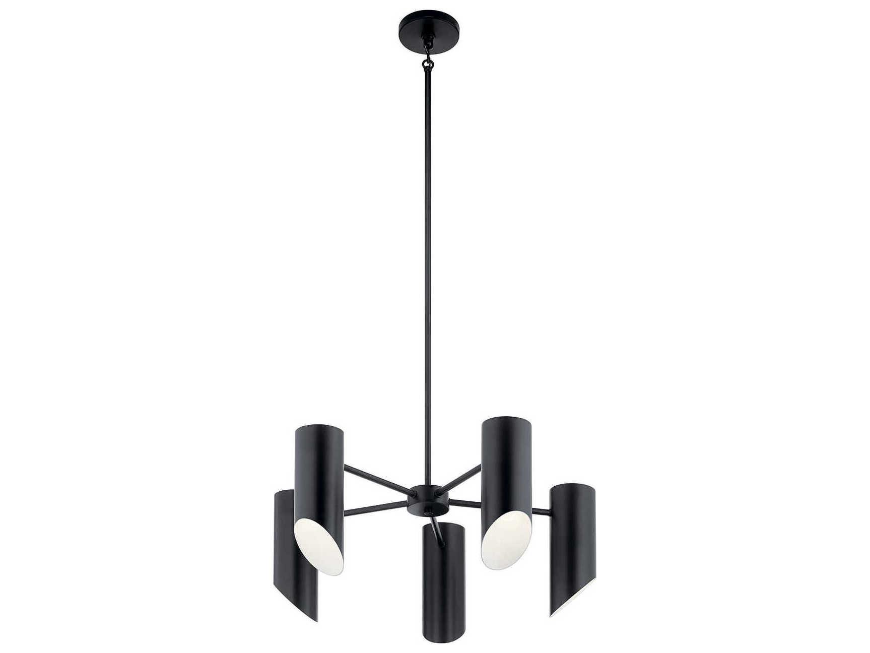 Kichler Trentino 5-Light Black Cylinder Chandelier