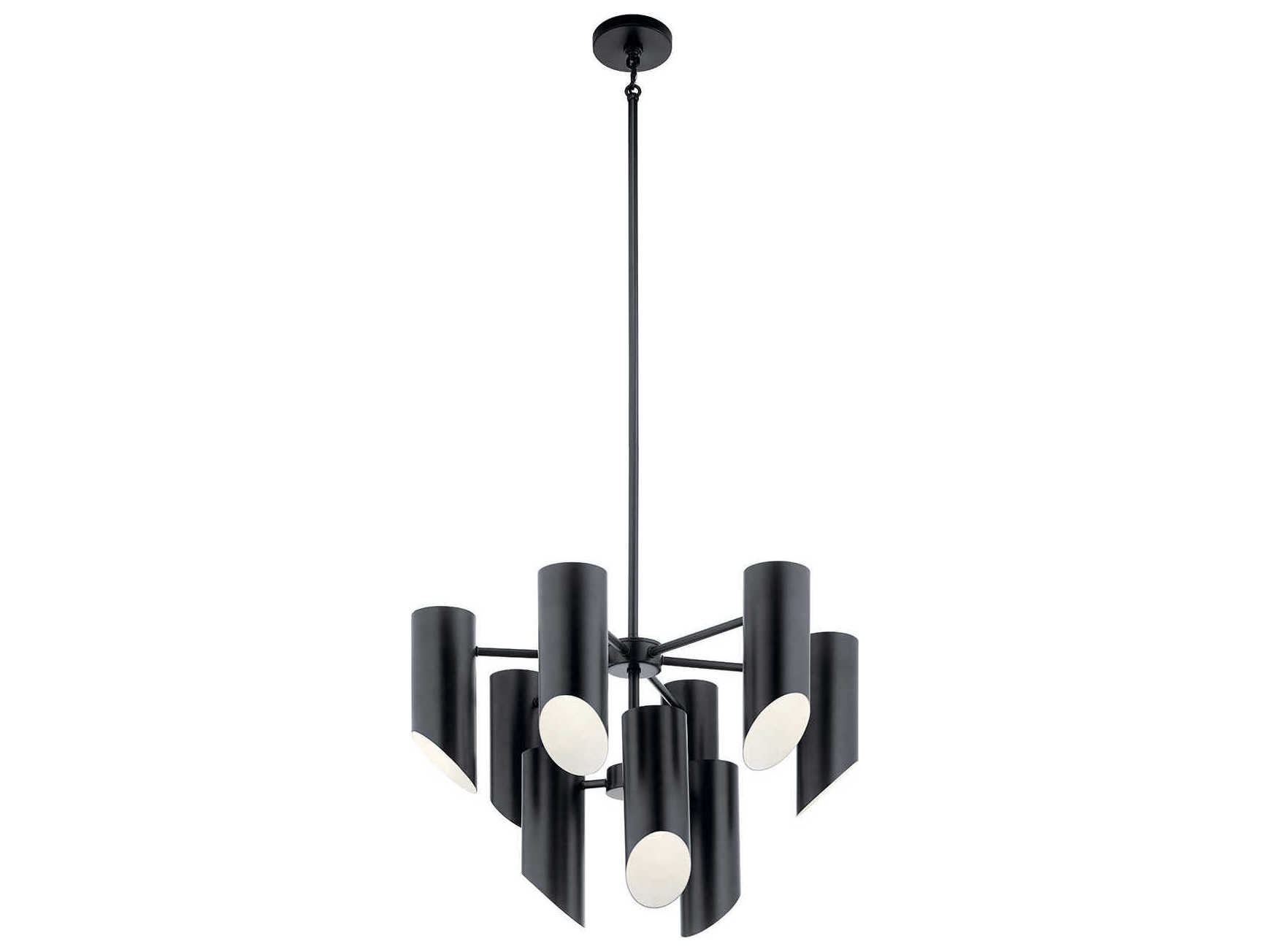 Kichler Trentino 9-Light Black Cylinder Chandelier