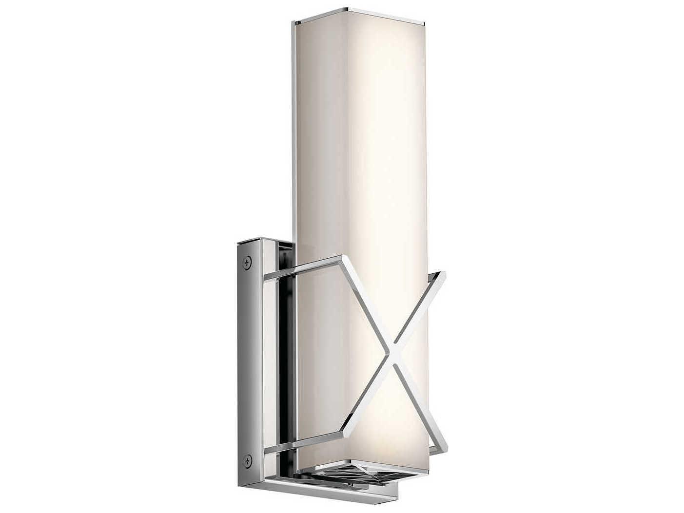 Kichler Trinsic 1-Light Chrome Glass LED Wall Sconce