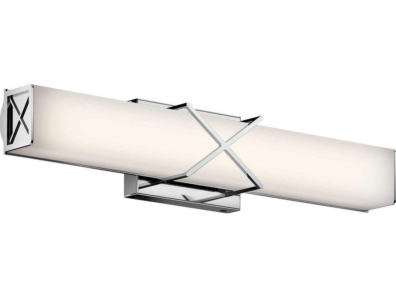 Kichler Trinsic 2-Light Chrome Glass LED Vanity Light