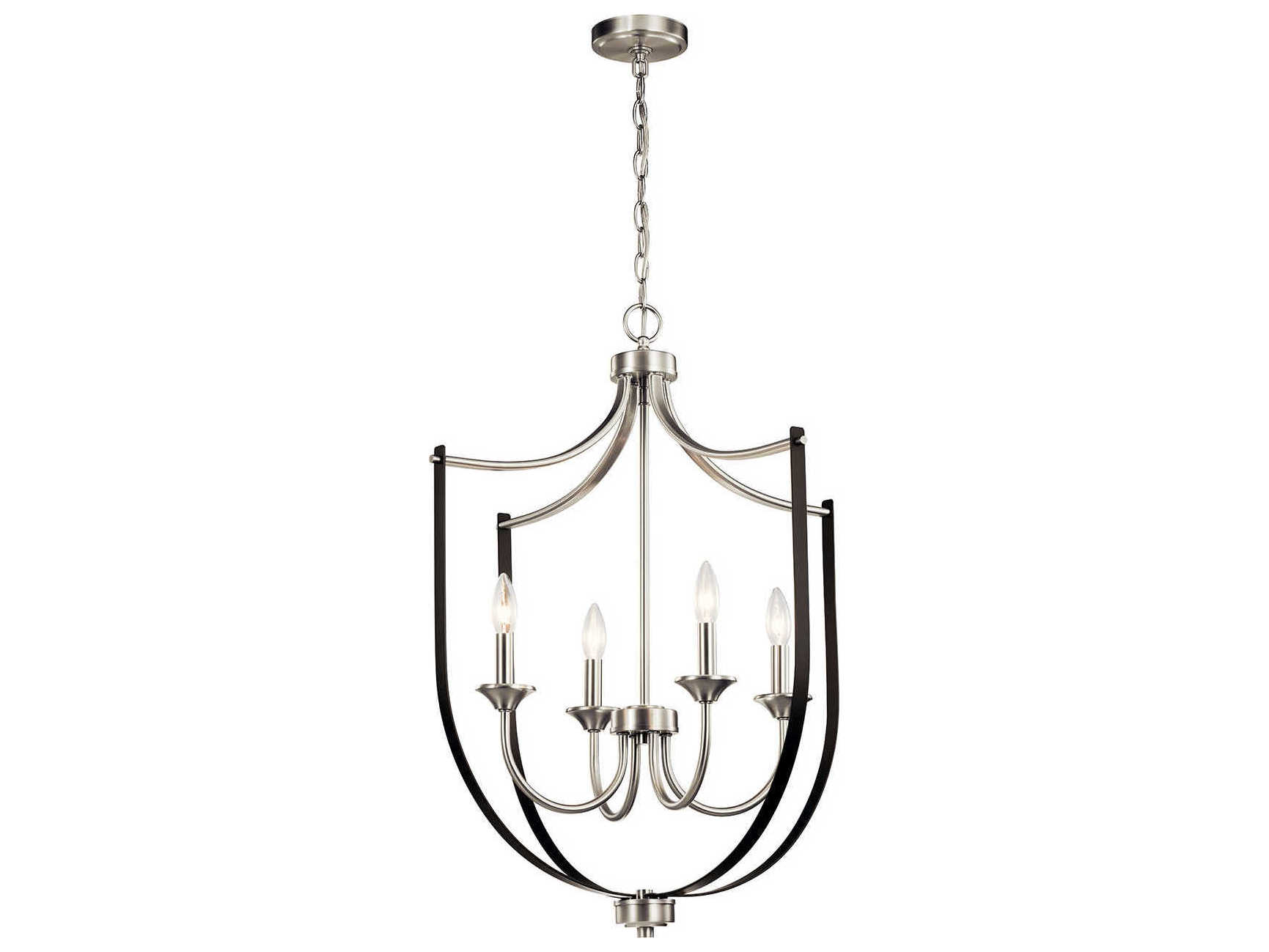 Kichler Tula 4-Light Brushed Nickel Candelabra Chandelier