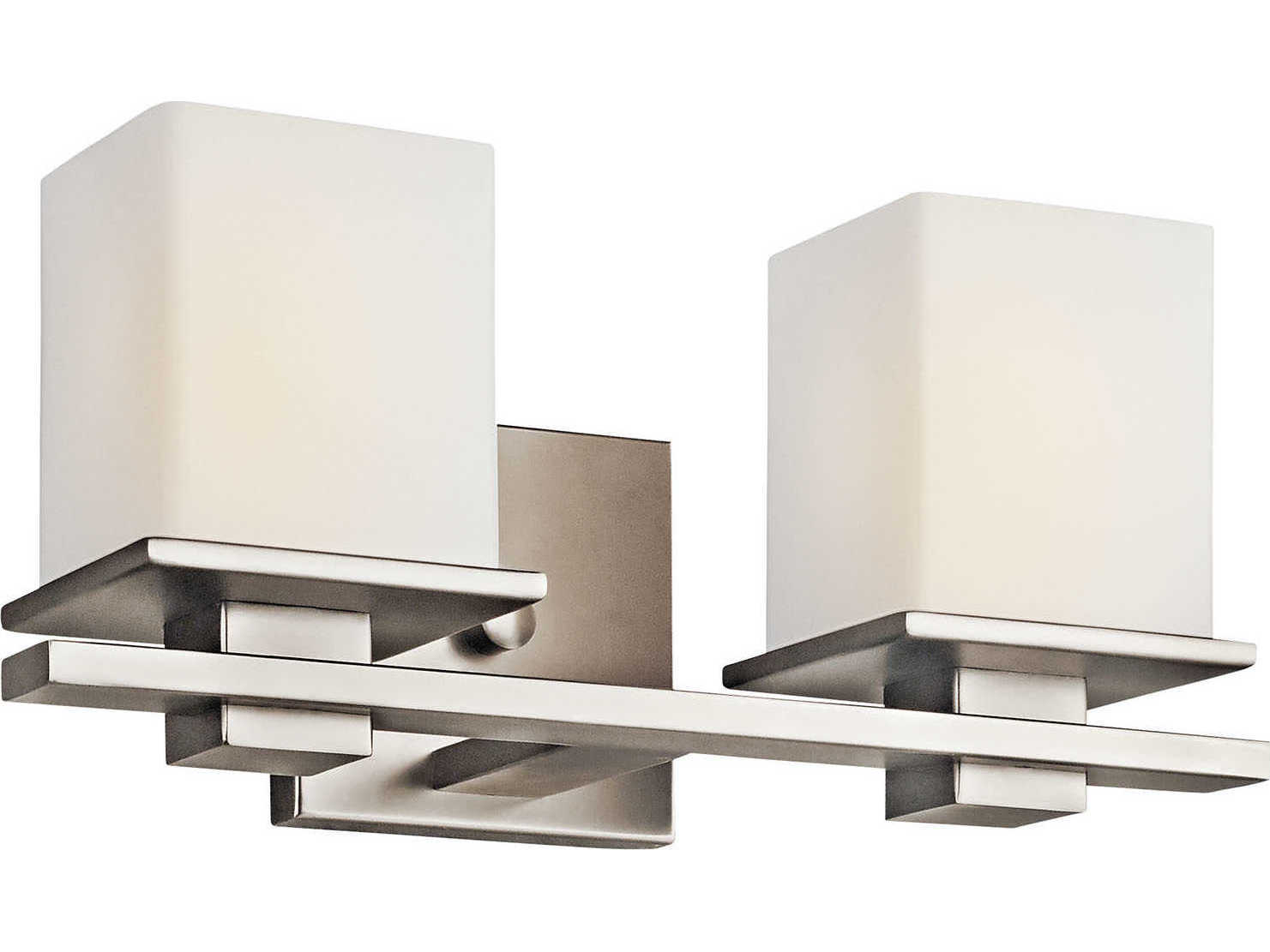 Kichler Tully 2-Light Antique Pewter Glass Vanity Light