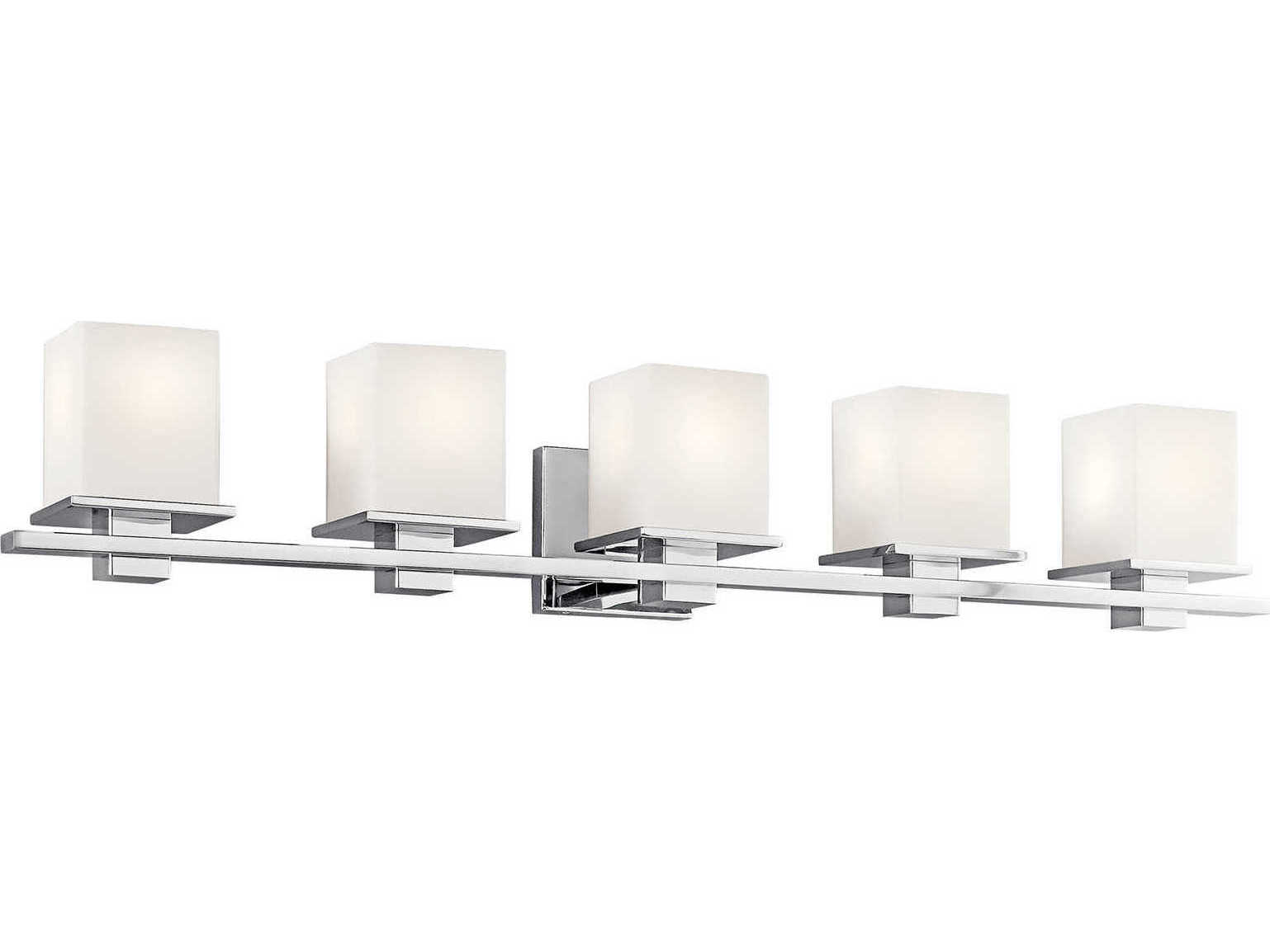 Kichler Tully 5-Light Chrome Glass Vanity Light