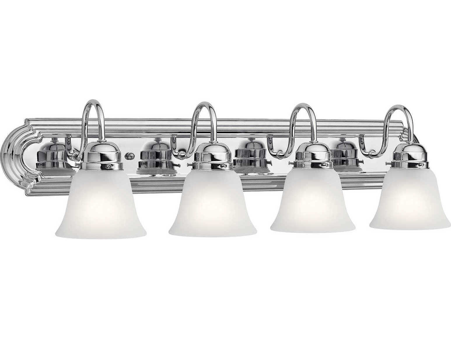 Kichler 4-Light Chrome Glass Vanity Light