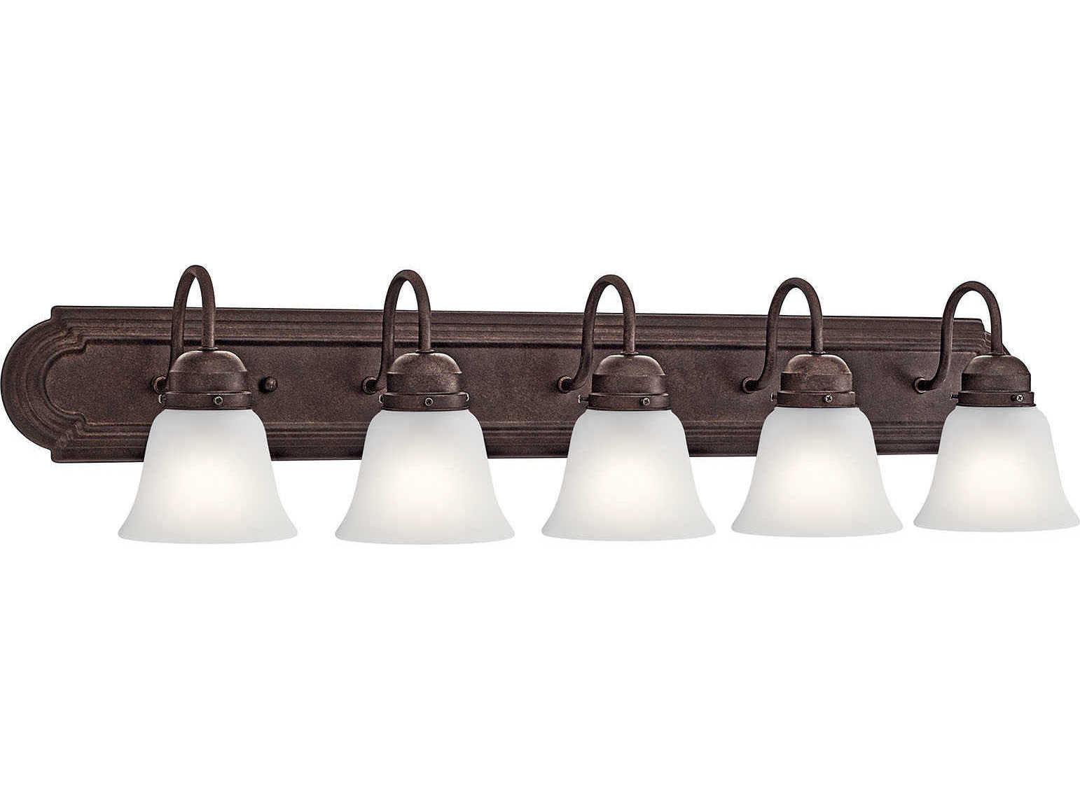 Kichler 5-Light Tannery Bronze Glass Vanity Light