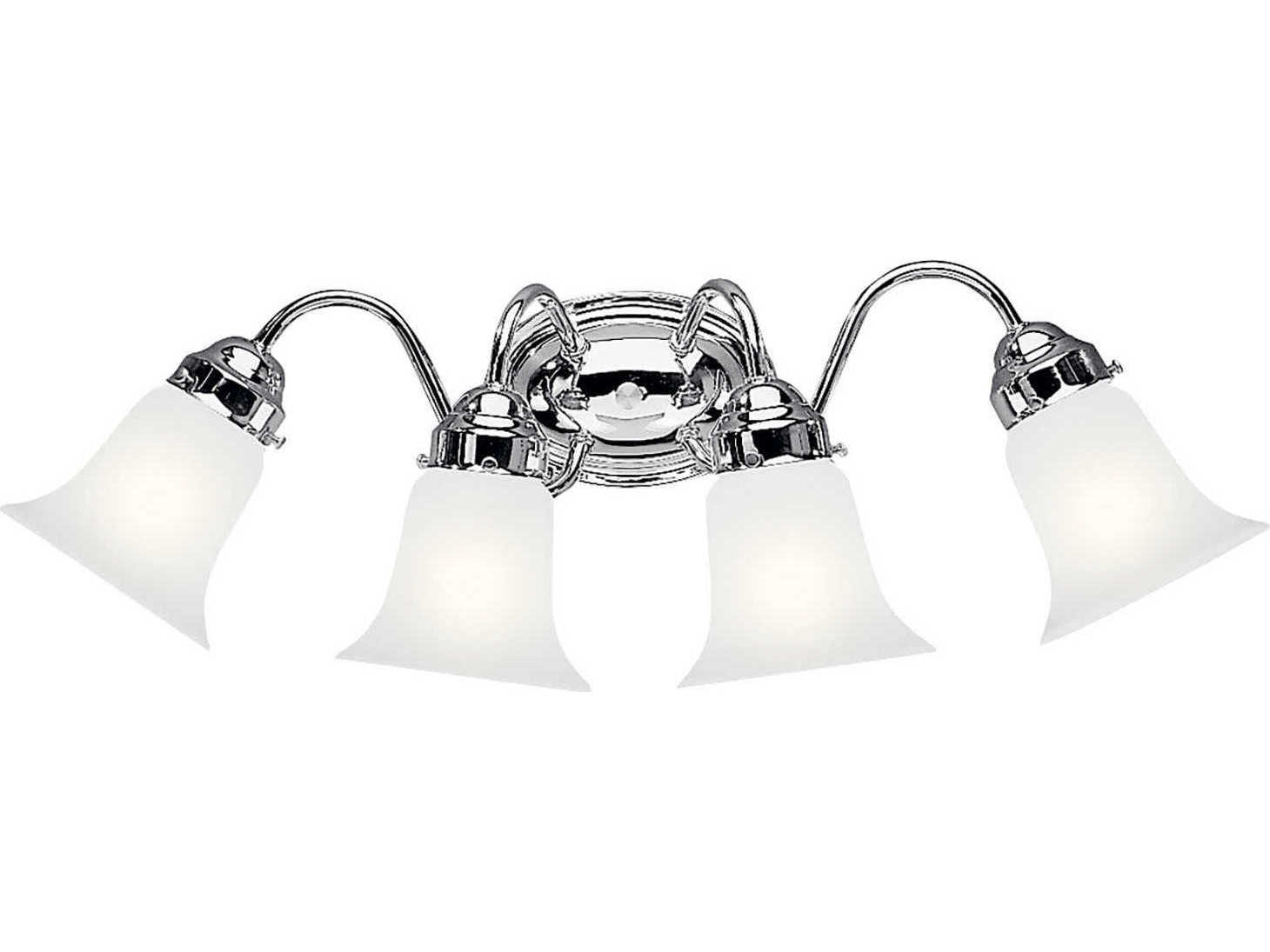 Kichler 4-Light Chrome Glass Vanity Light